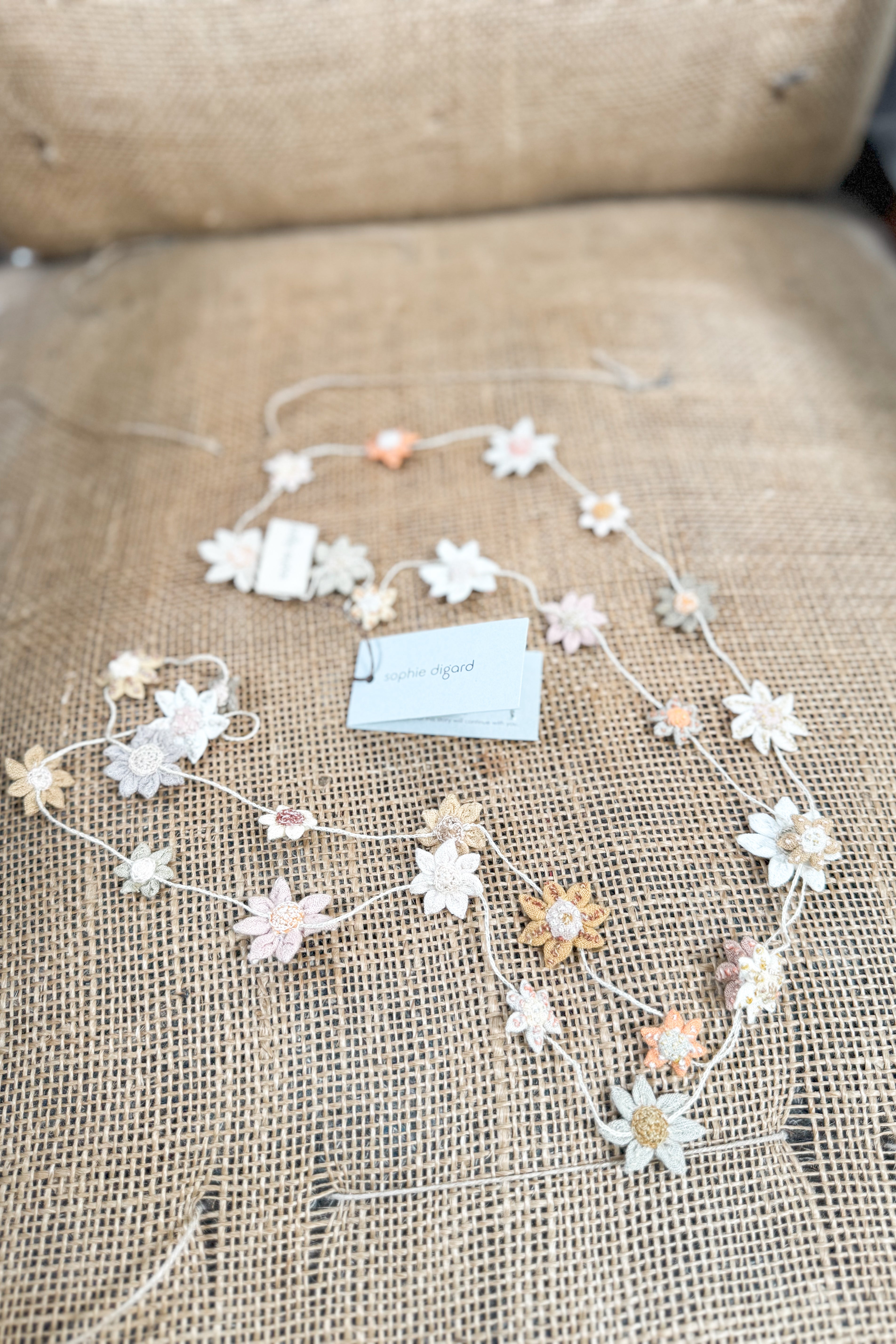 Sophie Digard | Delicate Linen Necklace | Cecilia