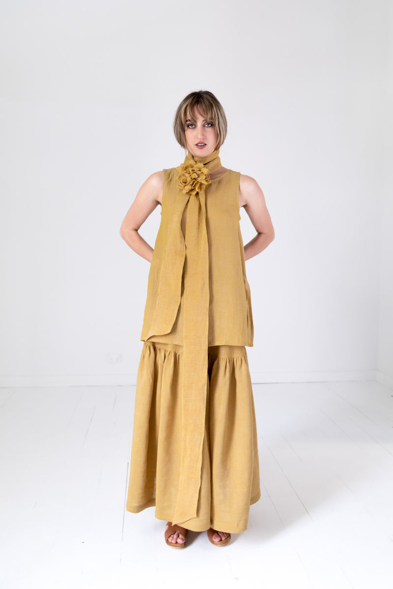 Fabric Flower Linen Brooches– EVA'S SUNDAY