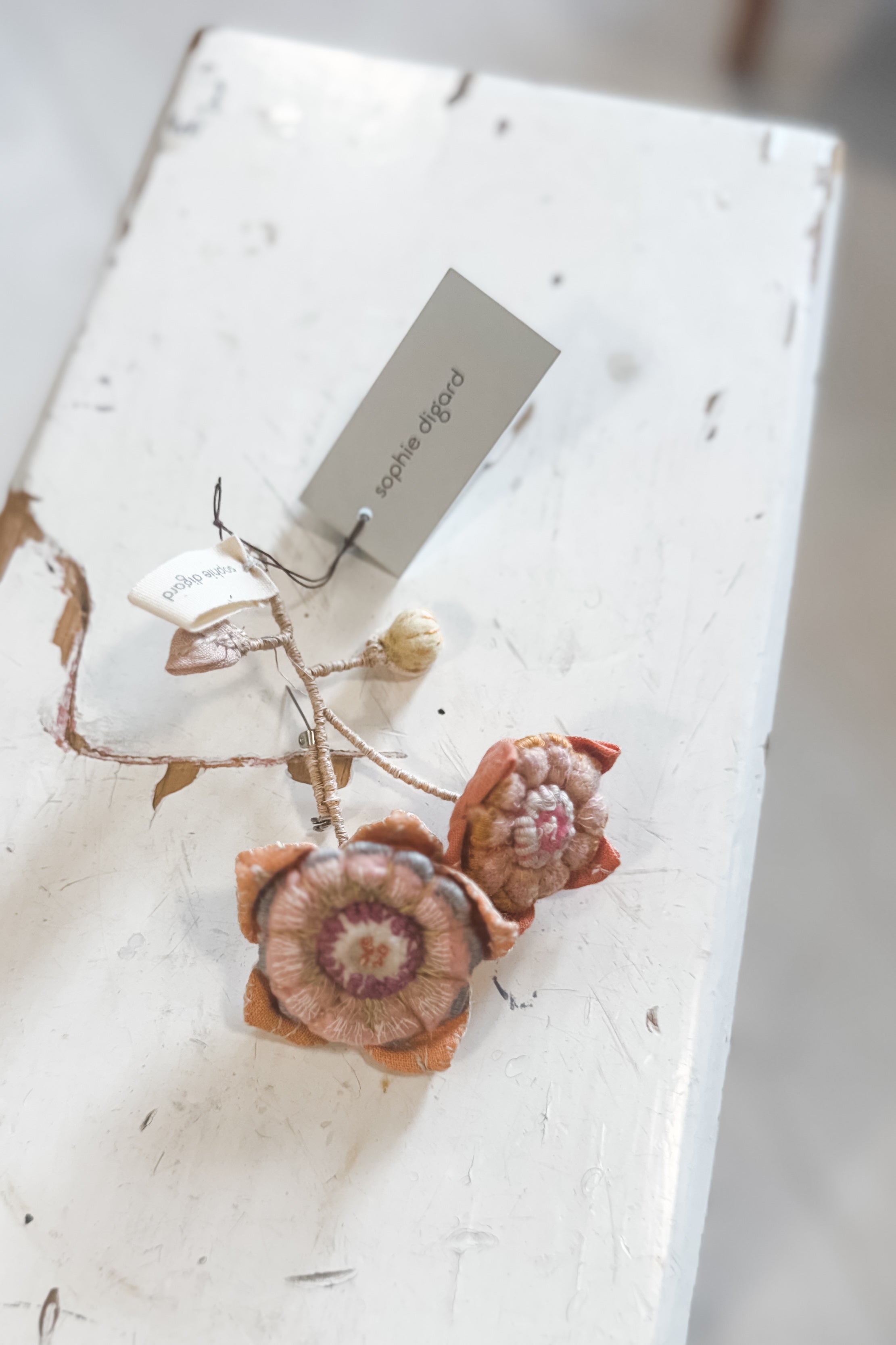 Sophie Digard | Linen Flower Brooch | Stephanie