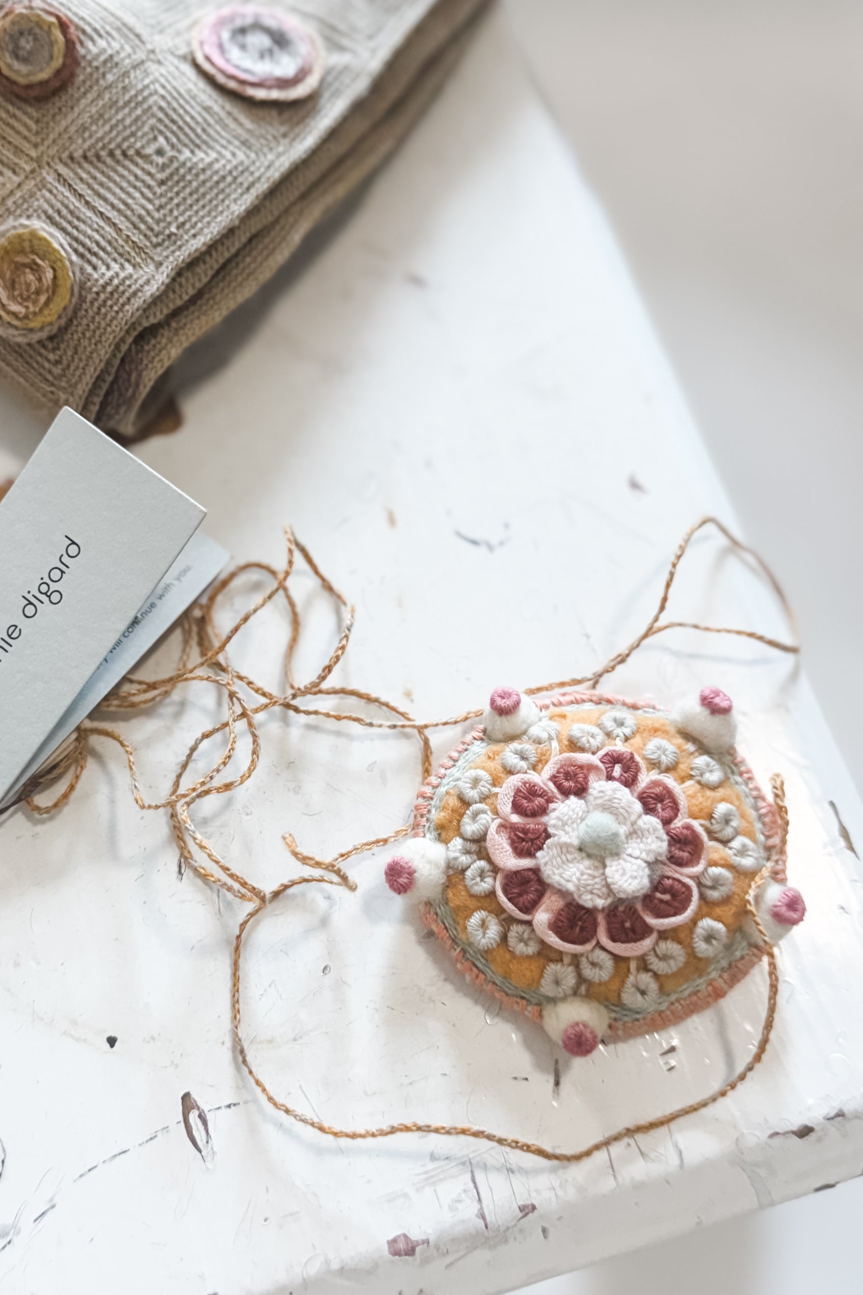 Sophie Digard | Linen Pendant Necklace| Liza