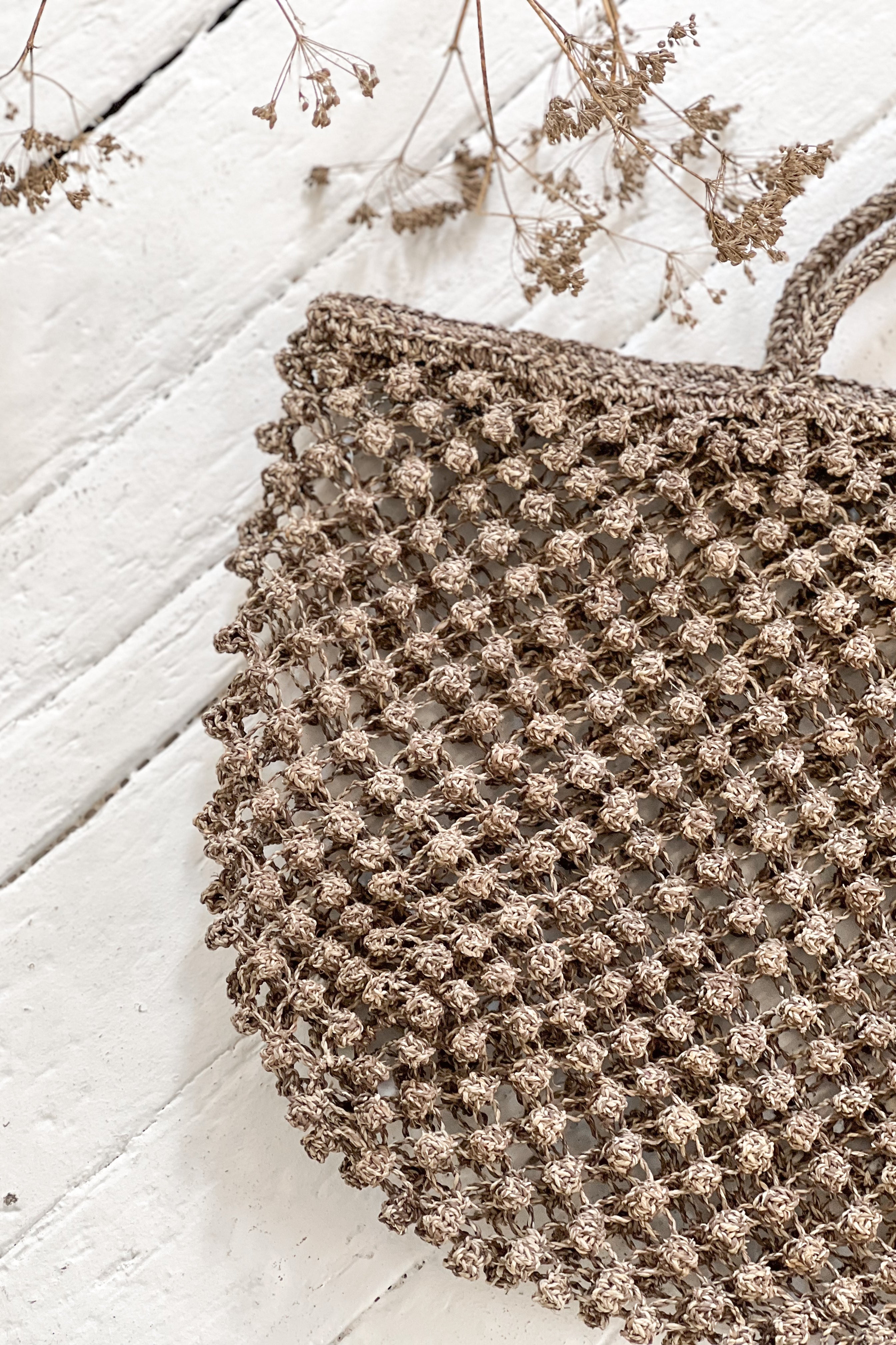 Sophie Digard | Knotted Raffia Tote Bag | Caramel