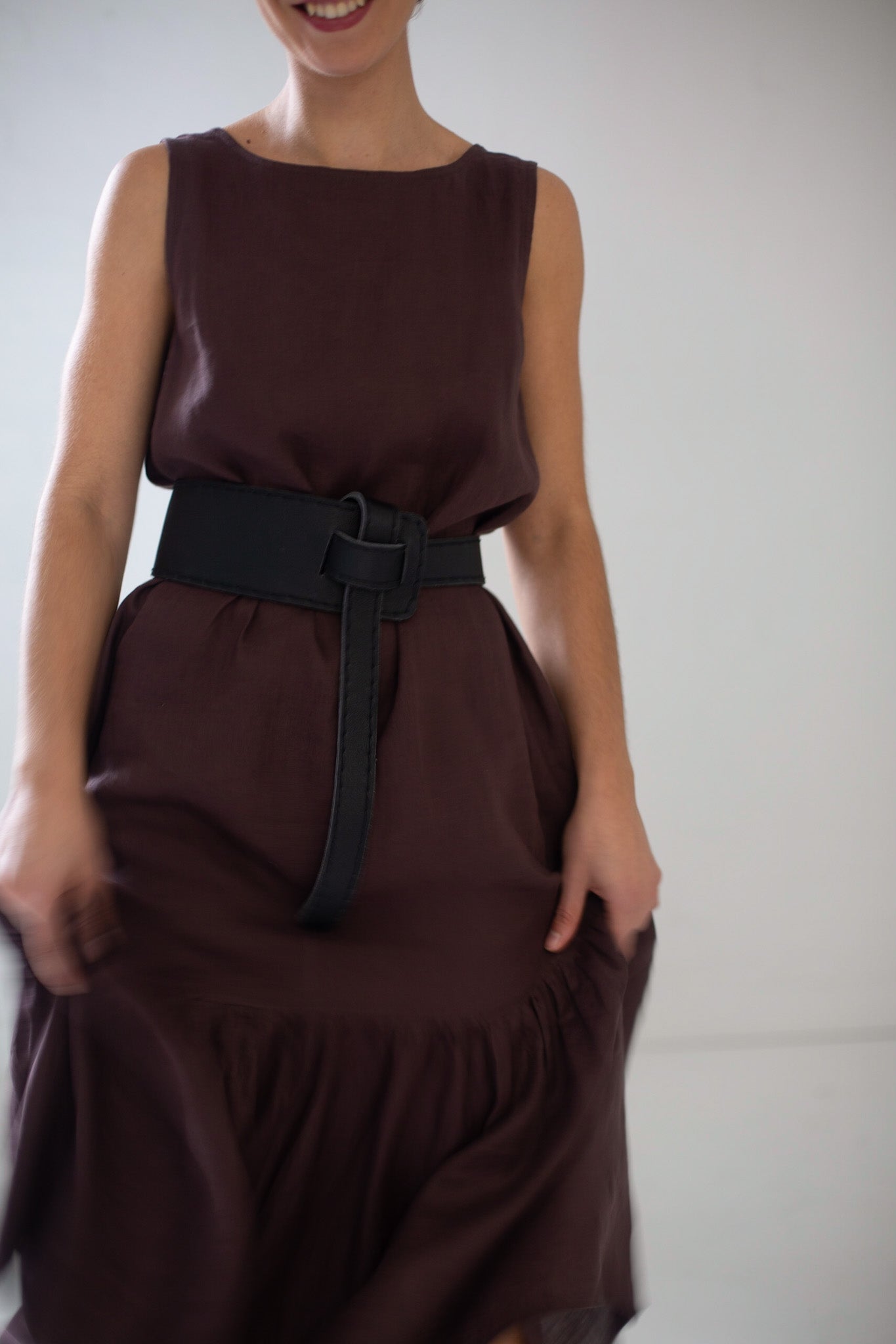 EWA Leather | Black Wrap Belt