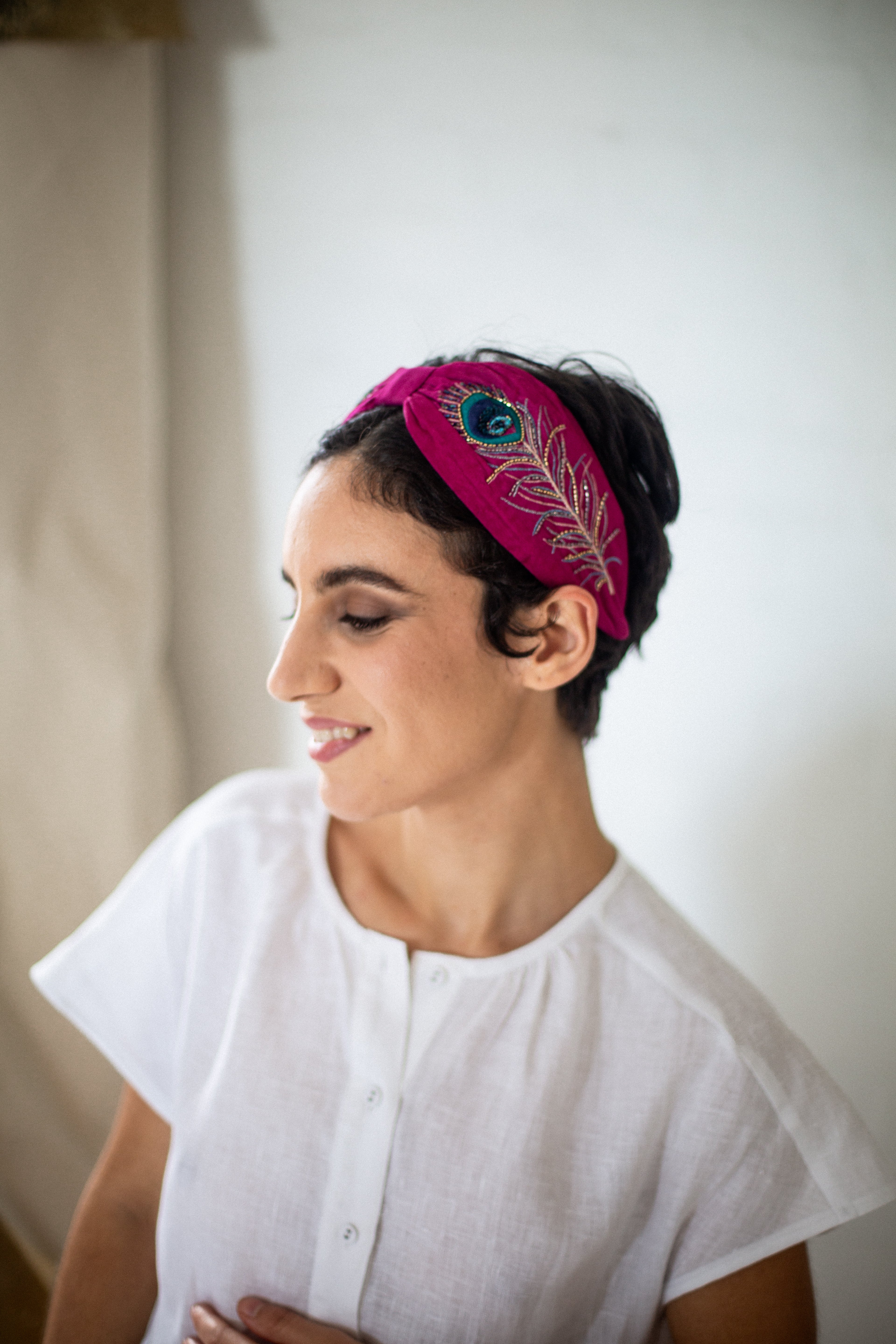 Hard Embroidered Headband | Florence