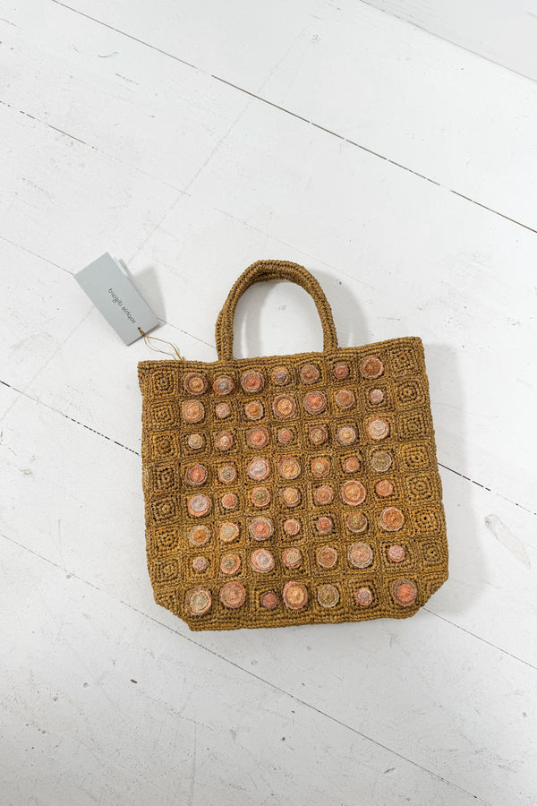 Sophie Digard | Crochet Raffia Tote Bag | Azalea