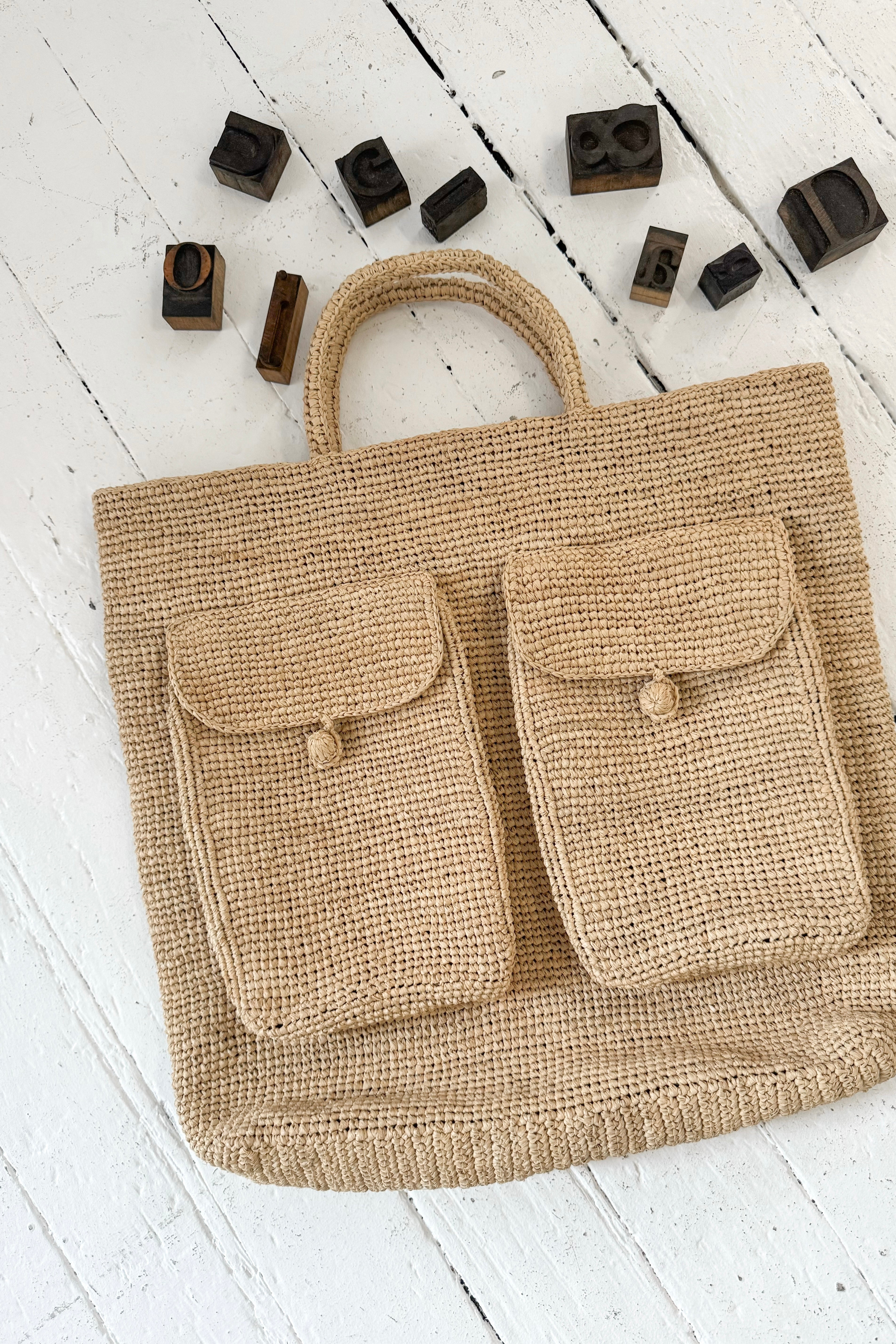 Sophie Digard | Raffia Pocket Tote | Stella