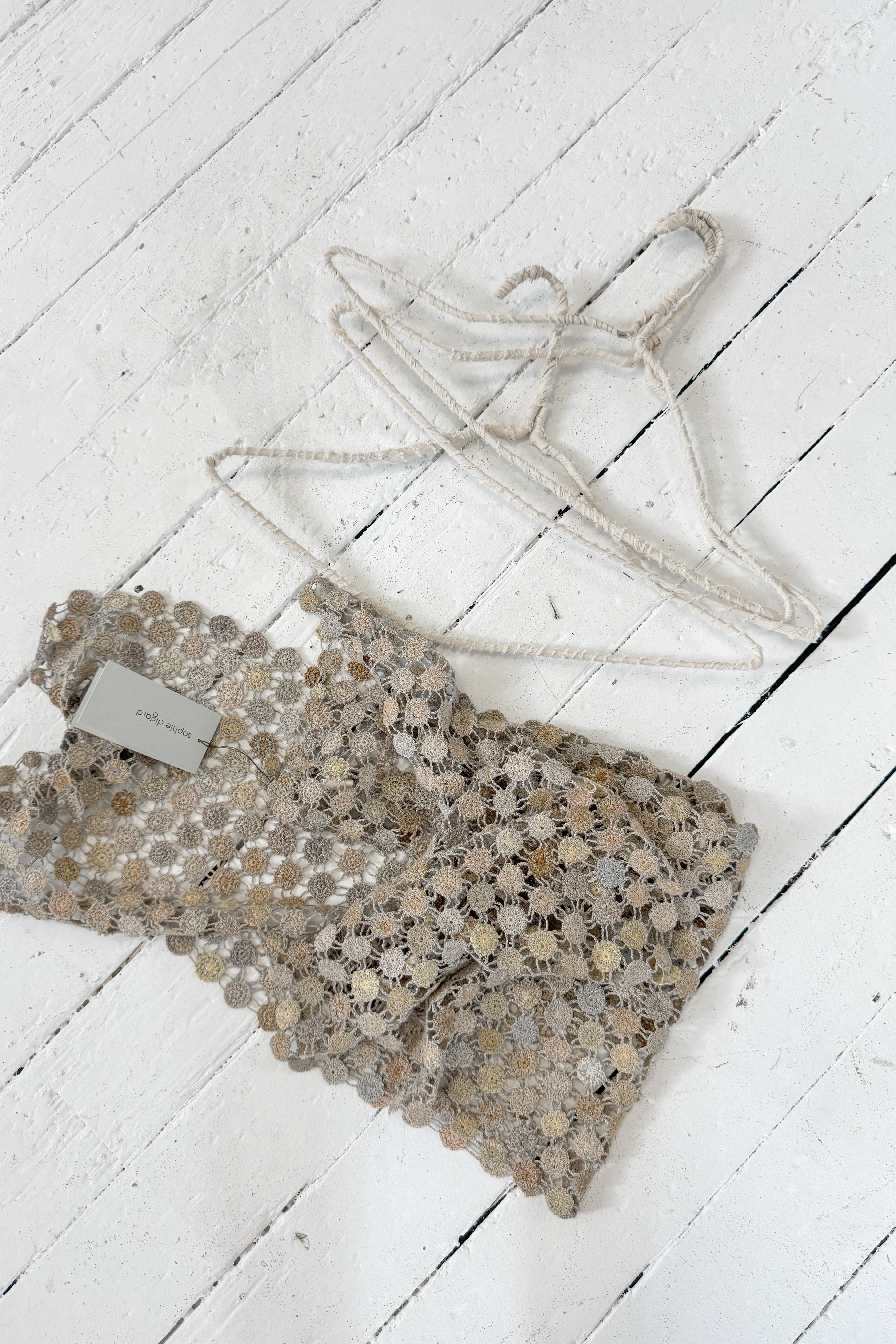 Sophie Digard | Linen Crochet Scarf | Priscilla