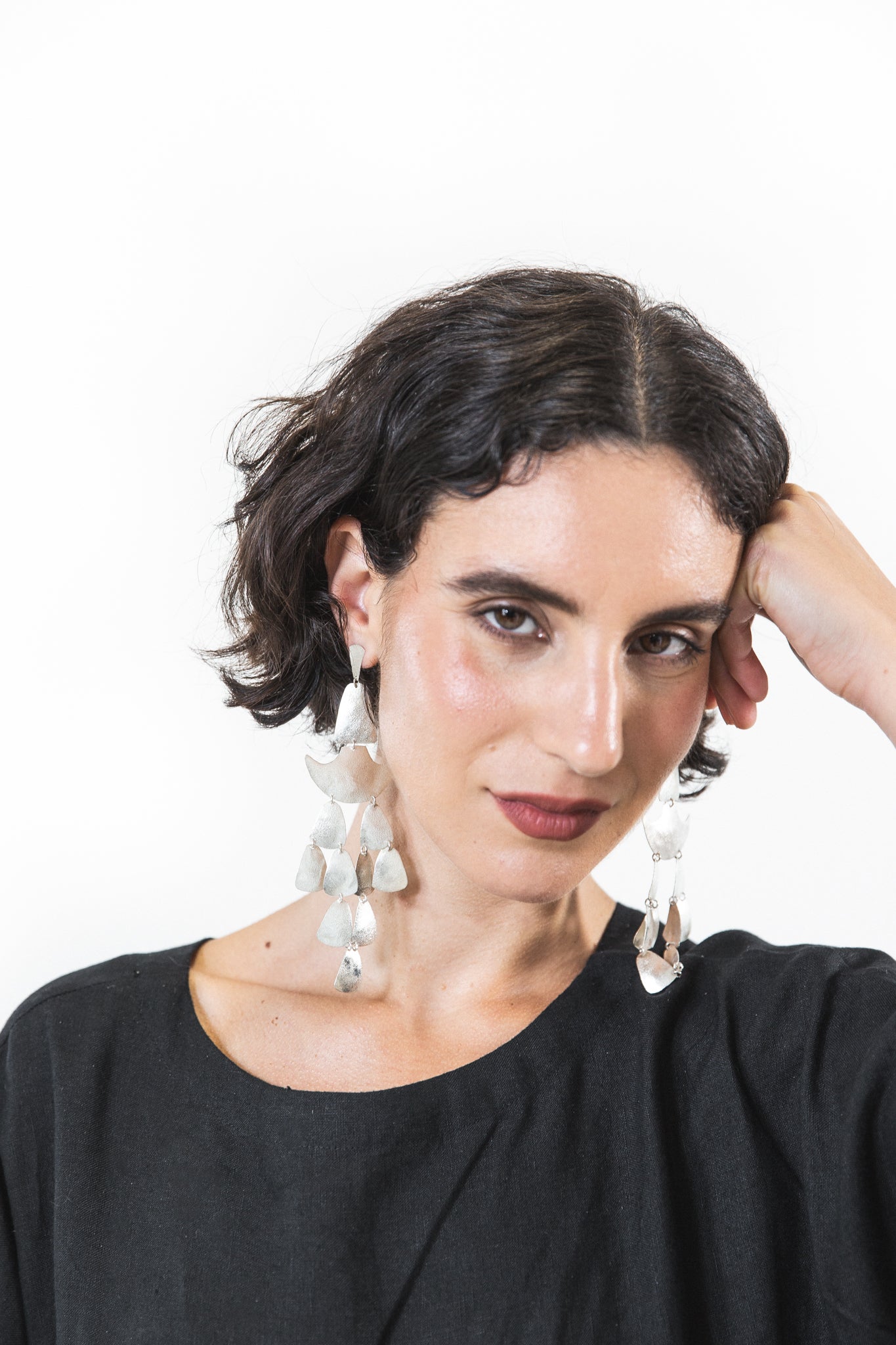 EWA Tribal | Luxe Es' Ala Earrings  | Silver