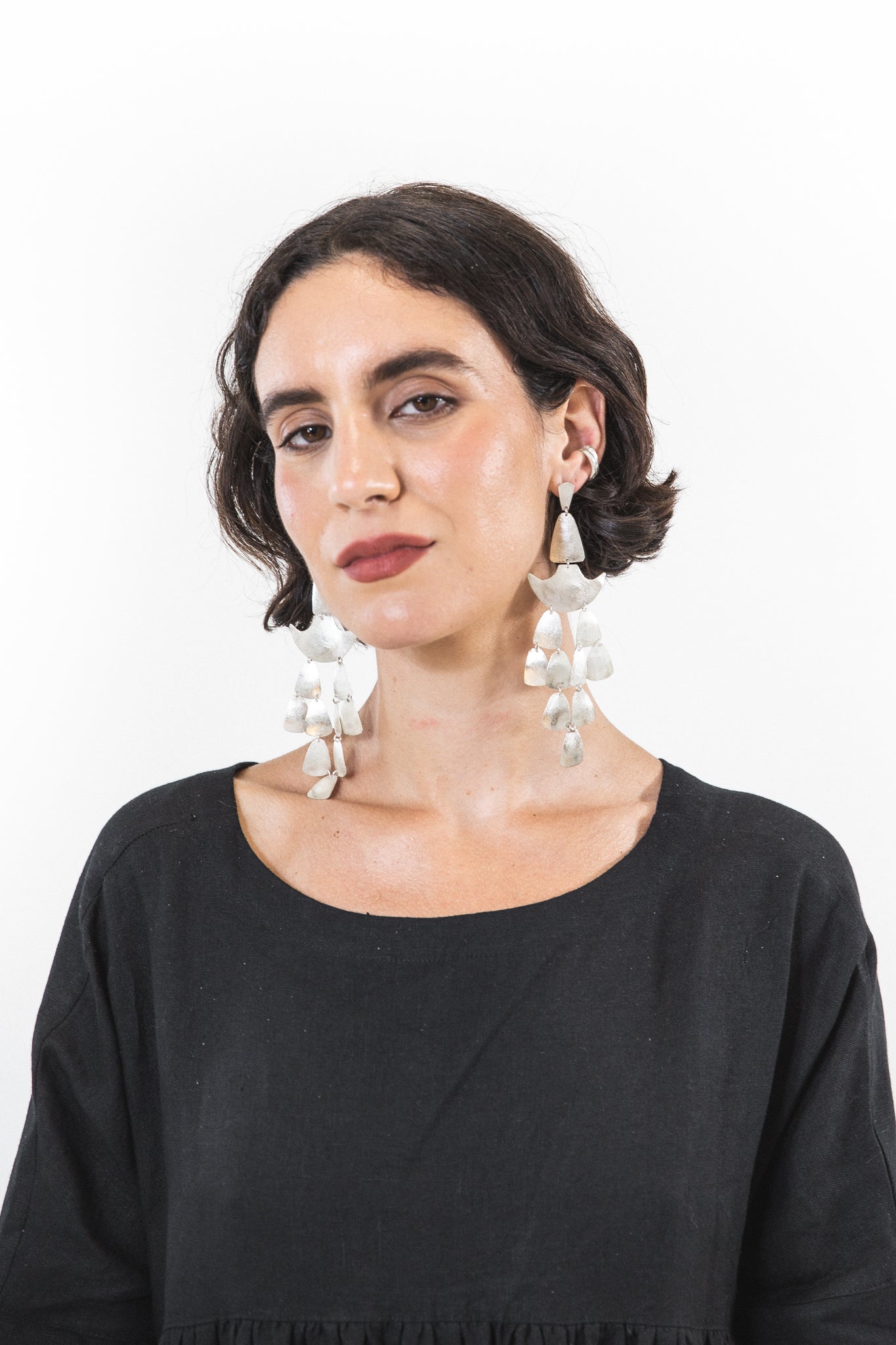 EWA Tribal | Luxe Es' Ala Earrings  | Silver