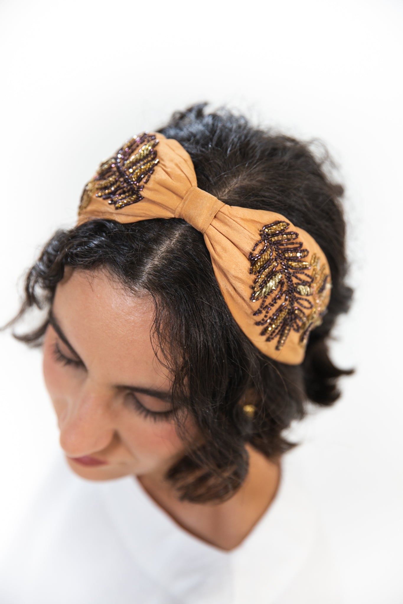 Hard Embroidered Headband | Anna