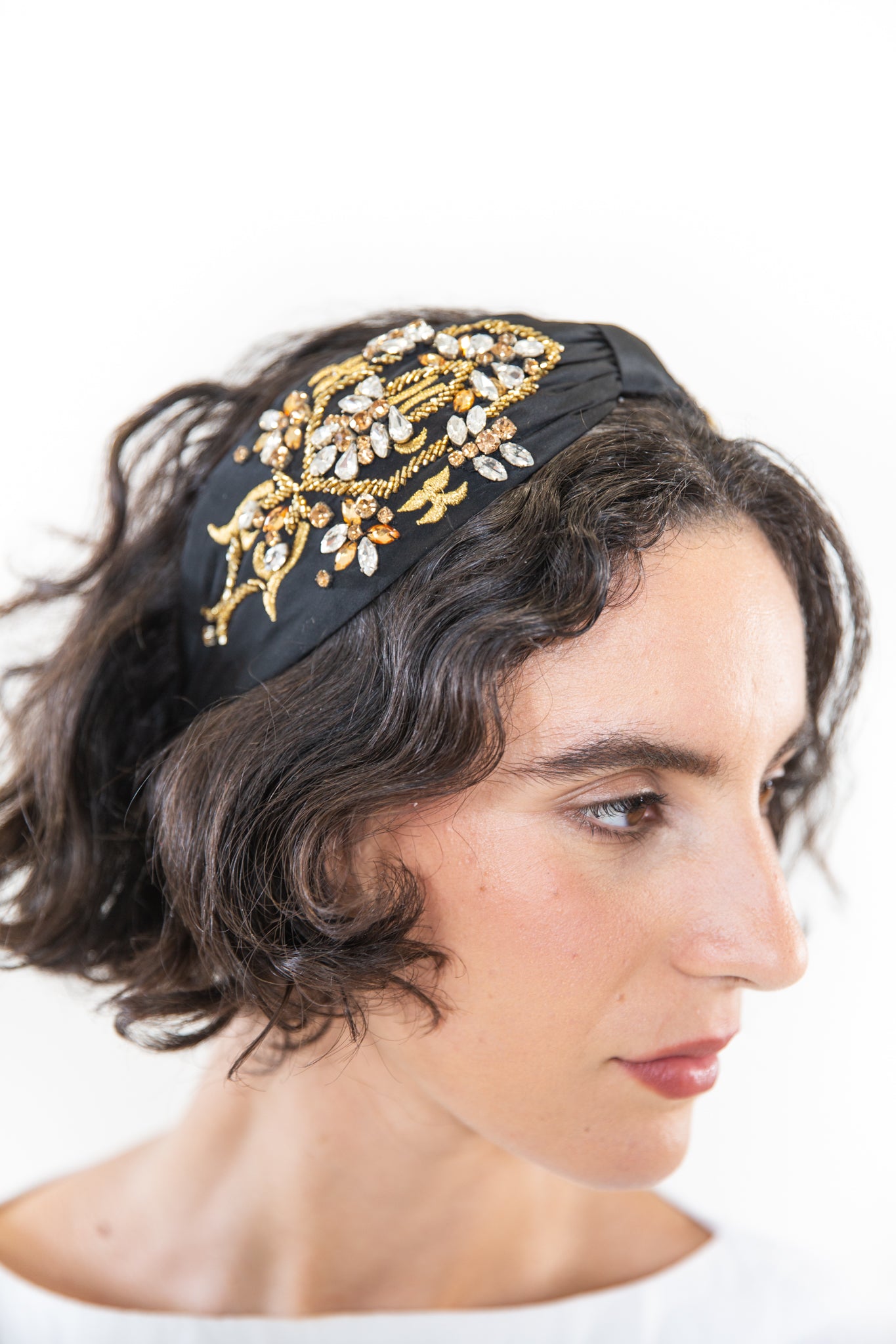 Hard Embroidered Headband | Arla