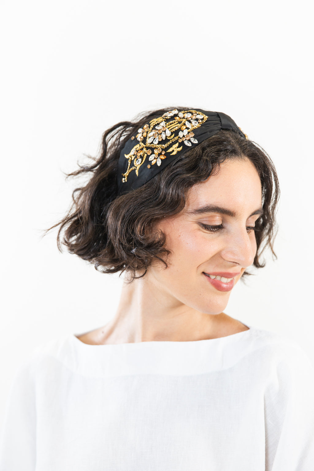 Hard Embroidered Headband | Arla