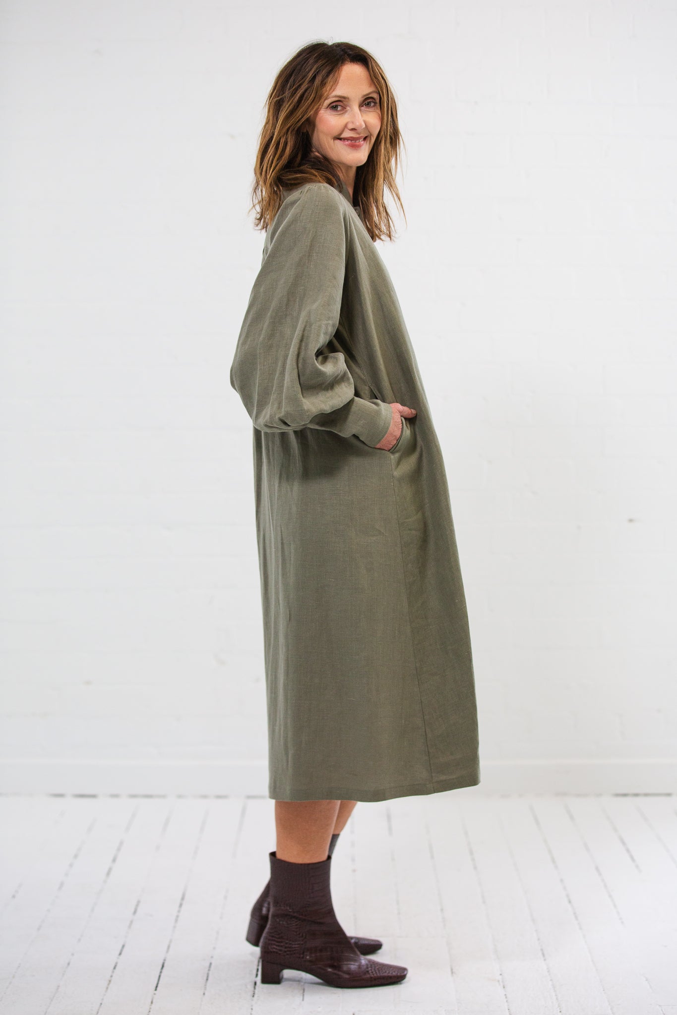 Atticus Dress | Winter Moss