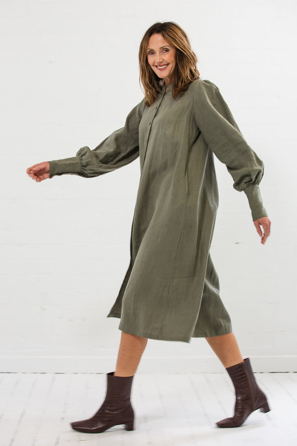 Atticus Dress | Winter Moss