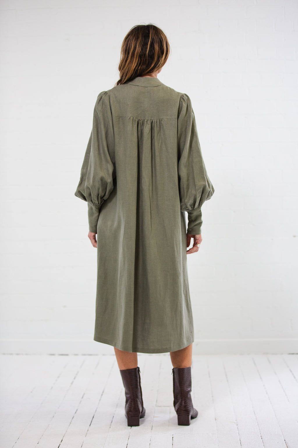 Atticus Dress | Winter Moss