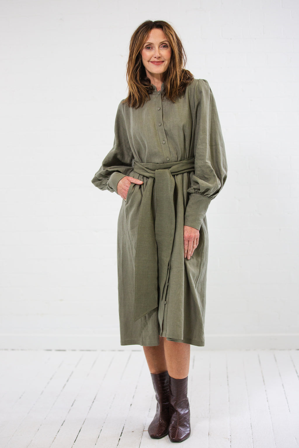 Atticus Dress | Winter Moss