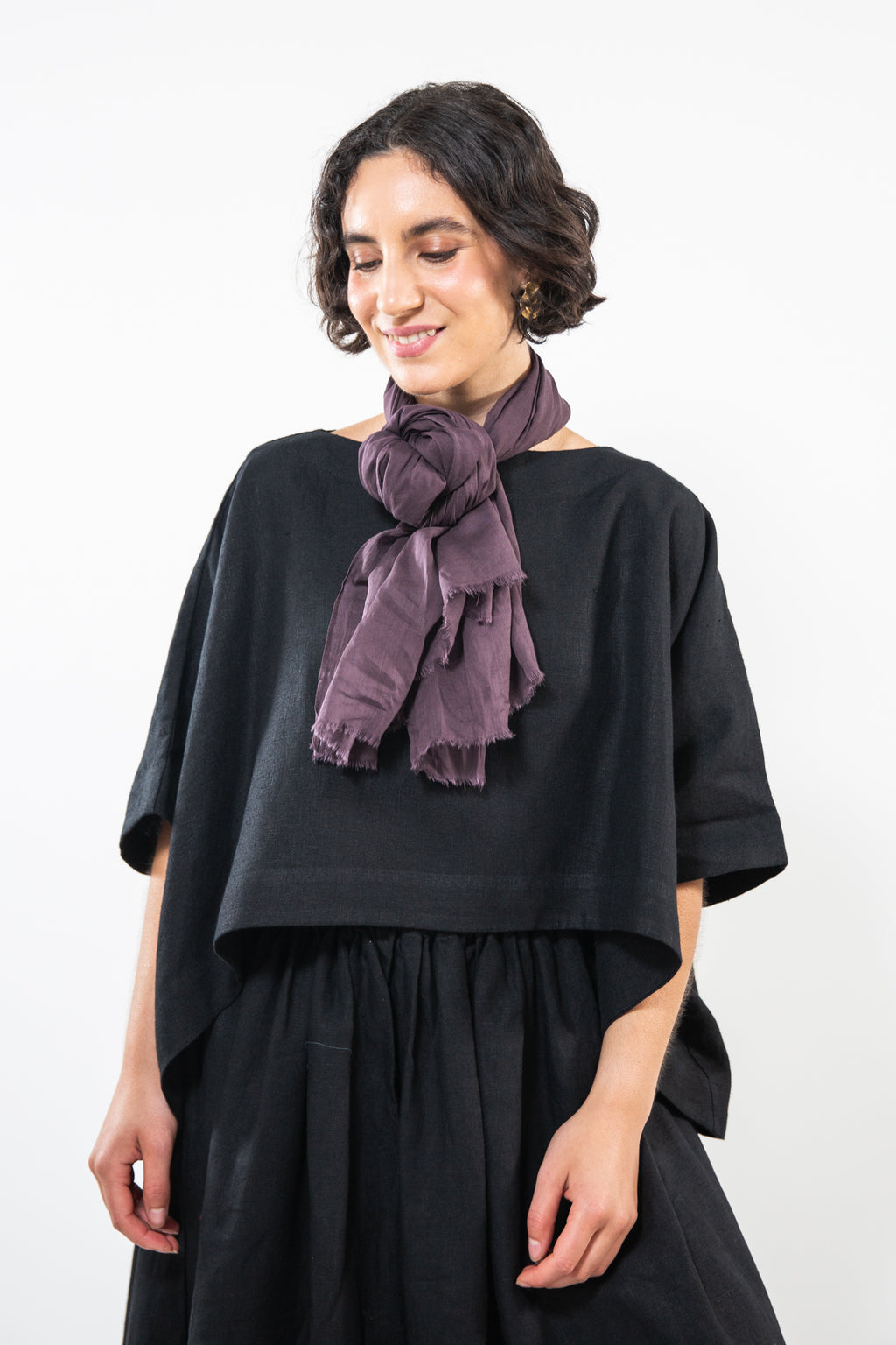 Cotton Scarf | Aubergine