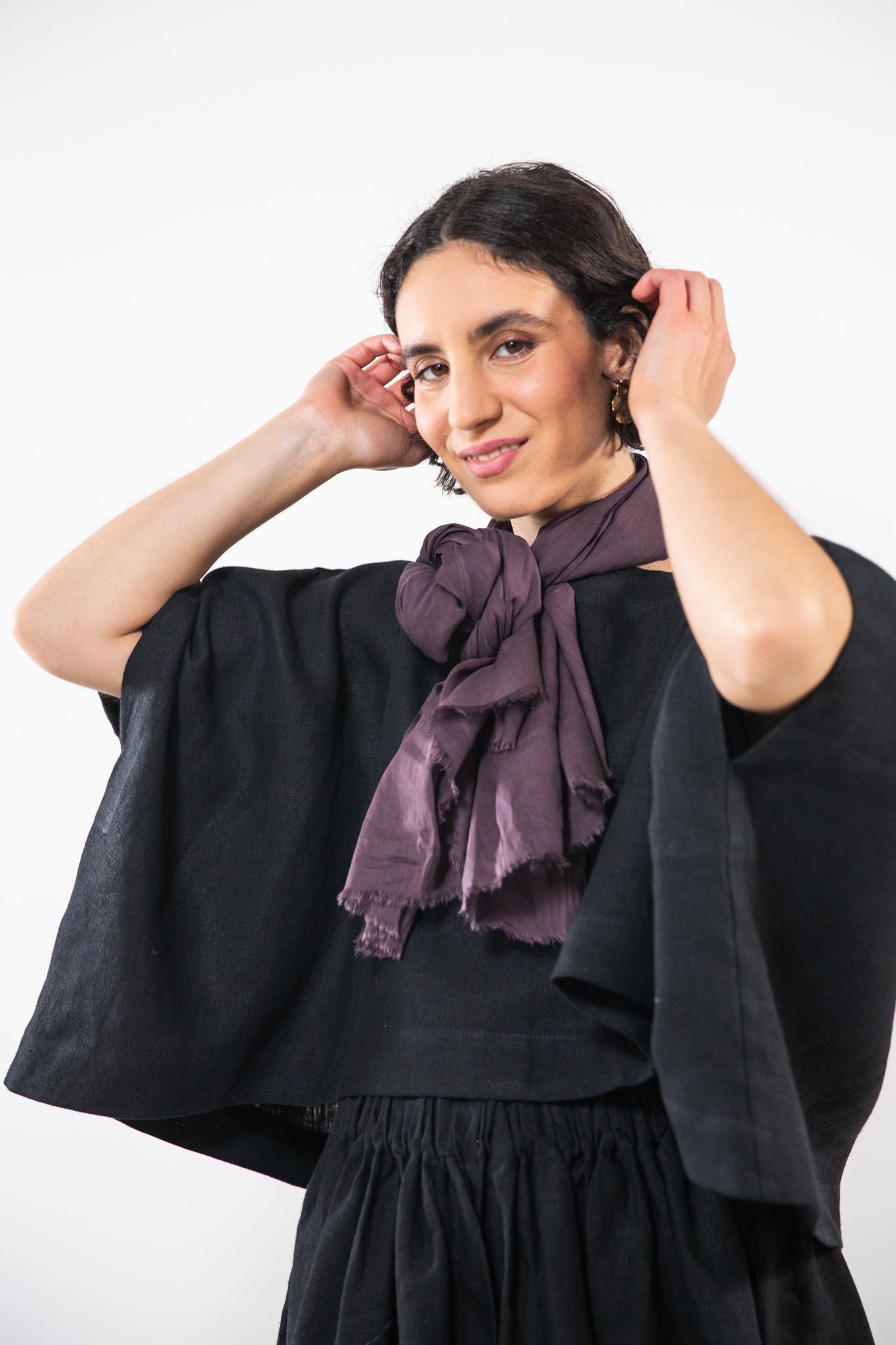 Cotton Scarf | Aubergine