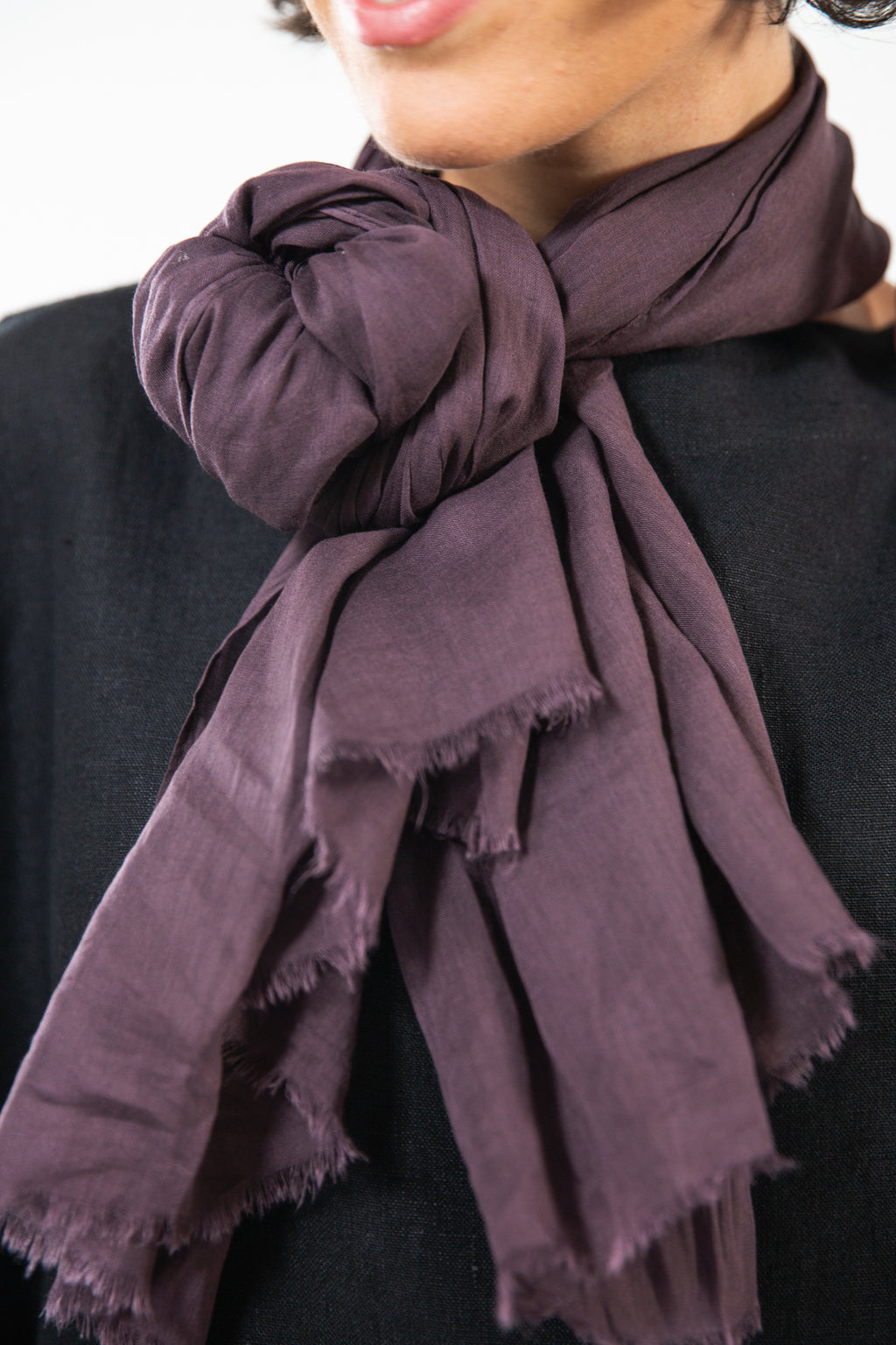 Cotton Scarf | Aubergine