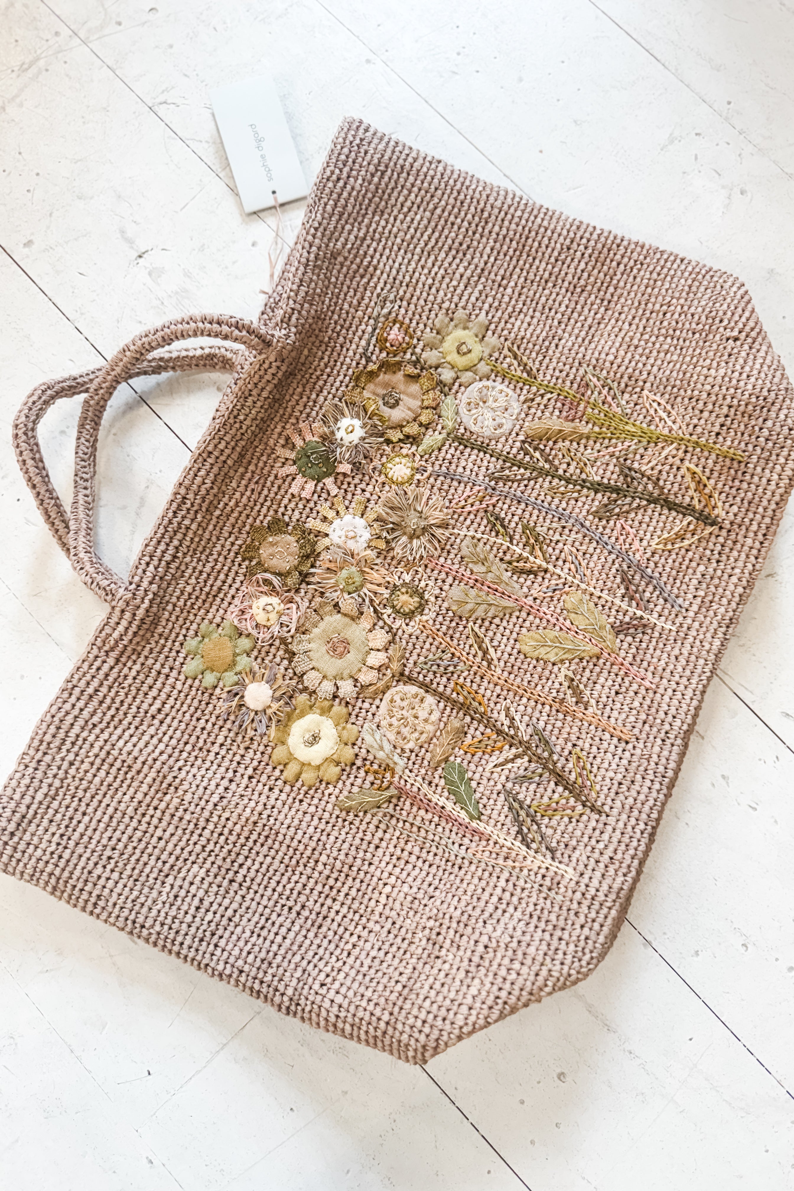 Sophie Digard | Raffia Tote Flowers Stems | Blush