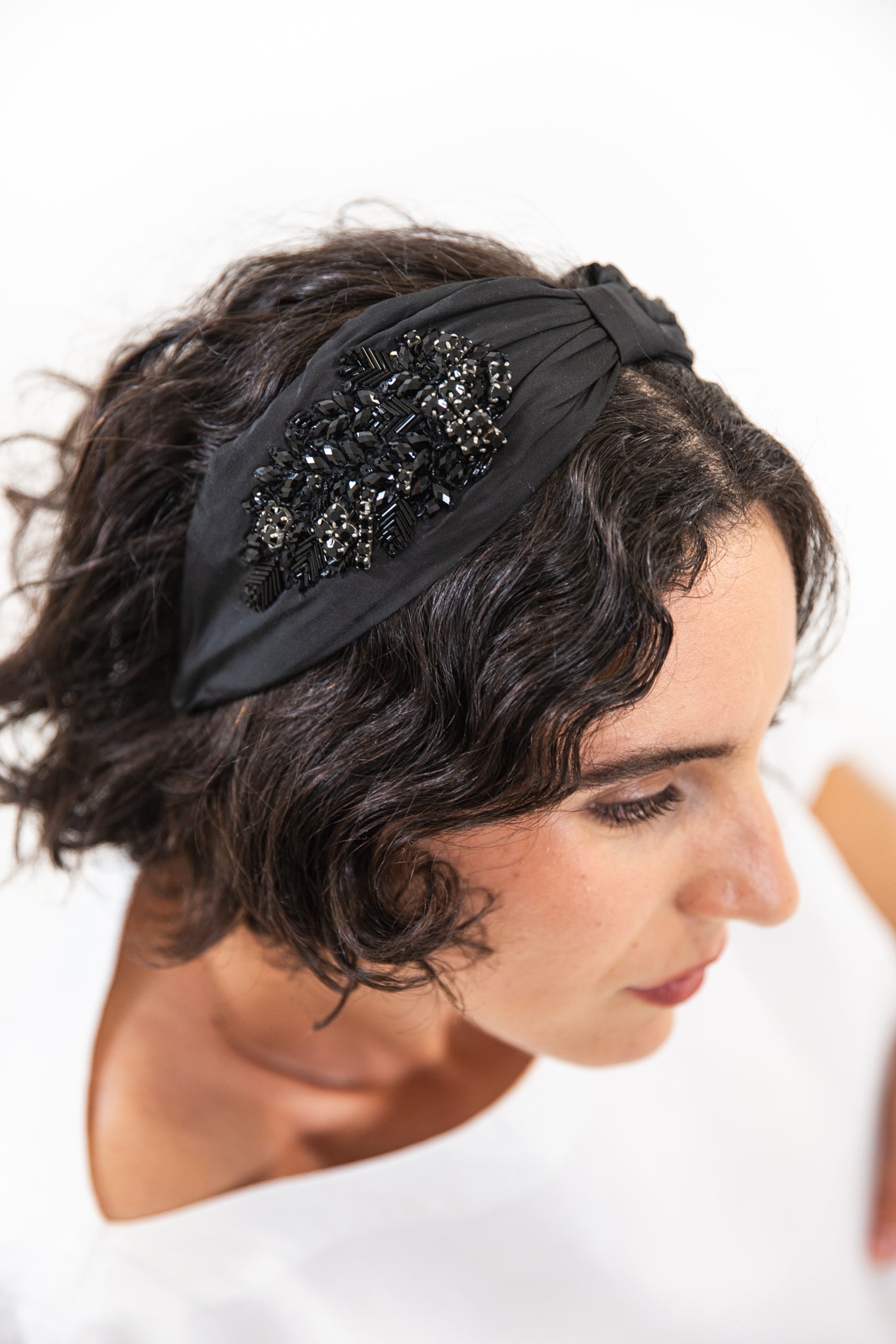 Hard Embroidered Headband | Betty