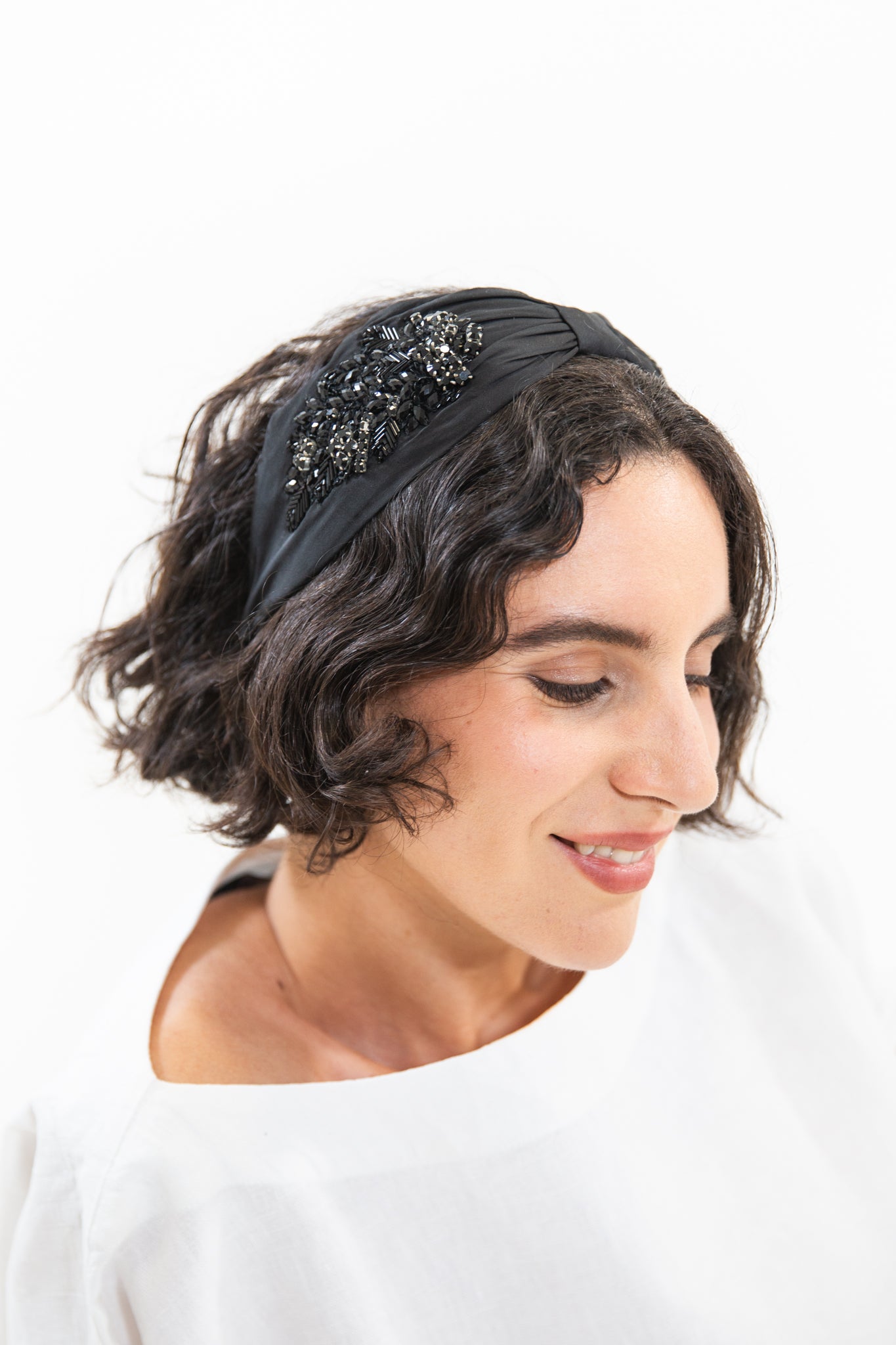 Hard Embroidered Headband | Betty