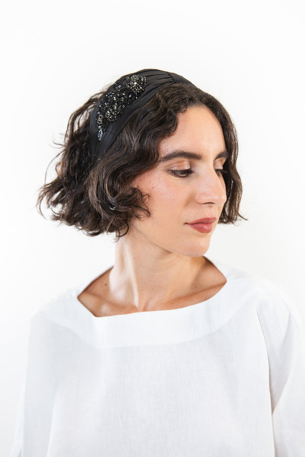 Hard Embroidered Headband | Betty