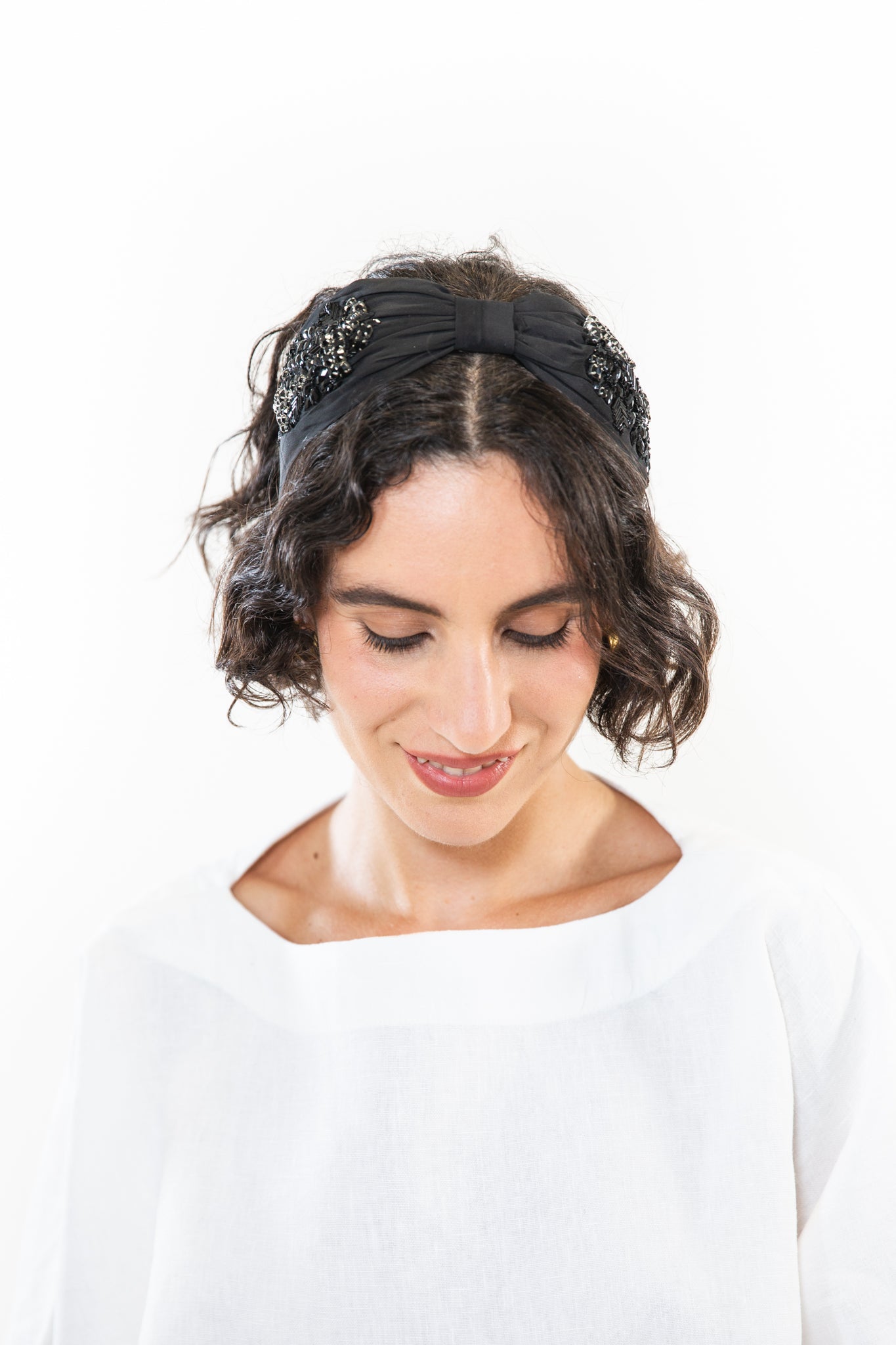 Hard Embroidered Headband | Betty