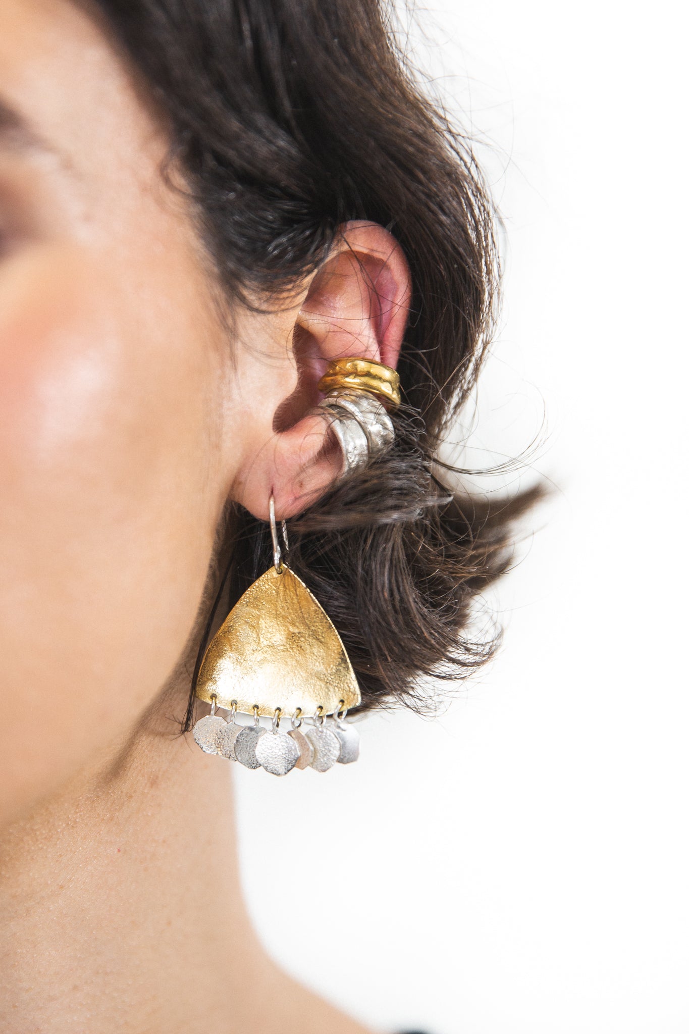 Ewa Jewelry | Biak Earrings | Gold & Silver