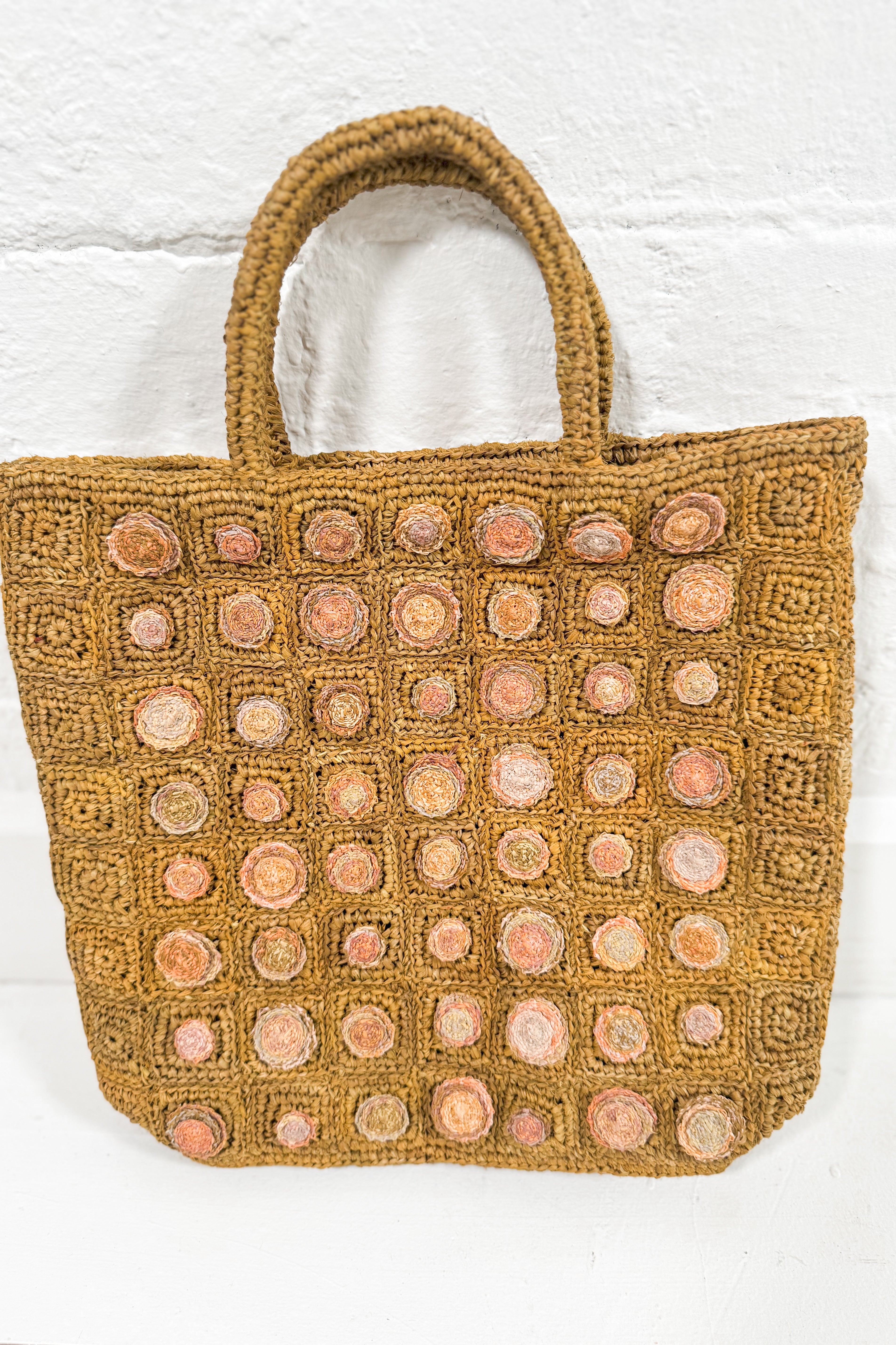 Sophie Digard | Crochet Raffia Tote Bag | Azalea