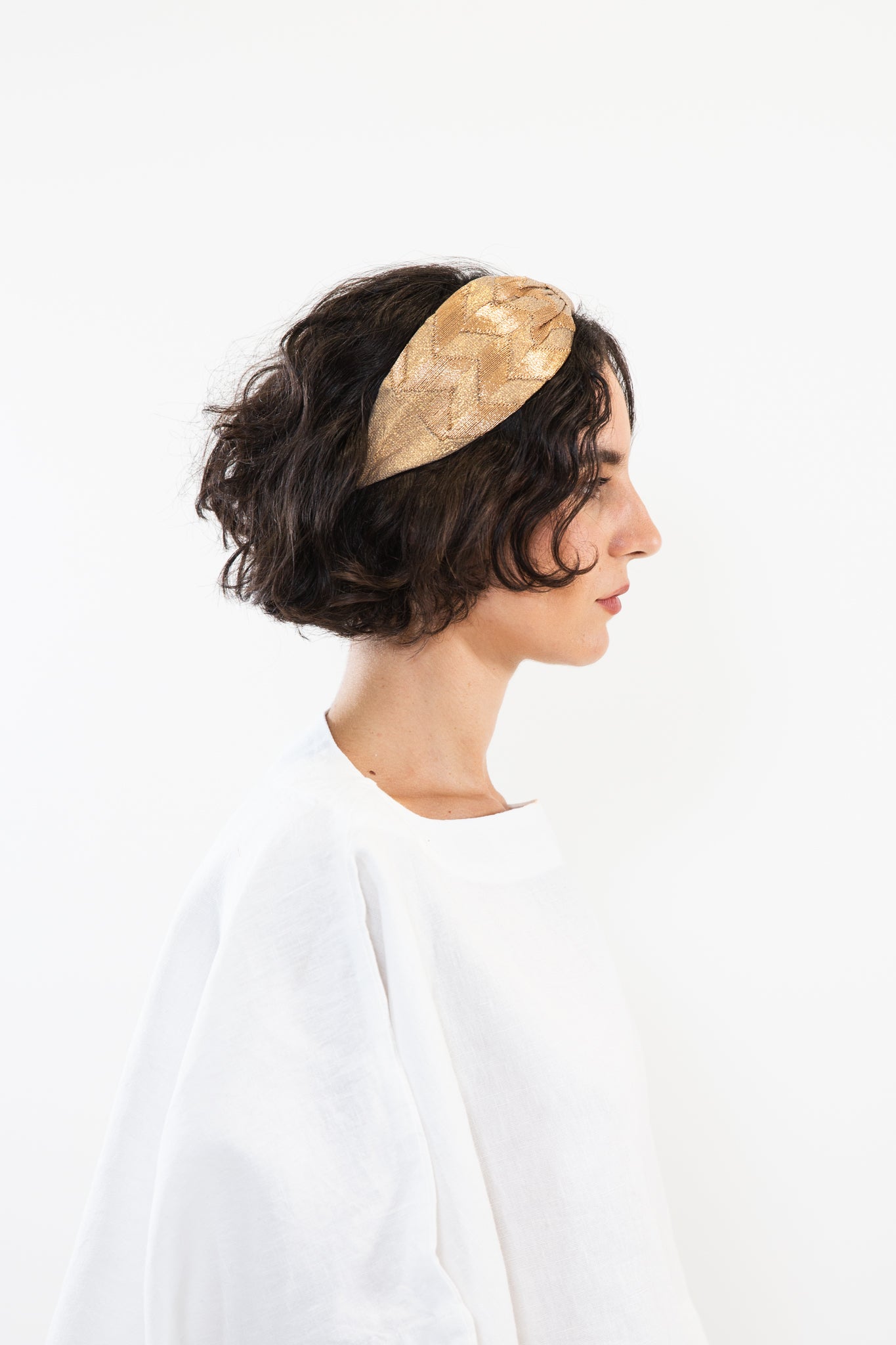 Hard Embroidered Headband | Cindy