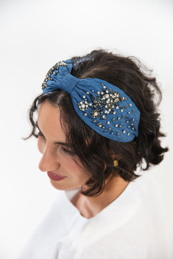 Hard Embroidered Headband | Ellie