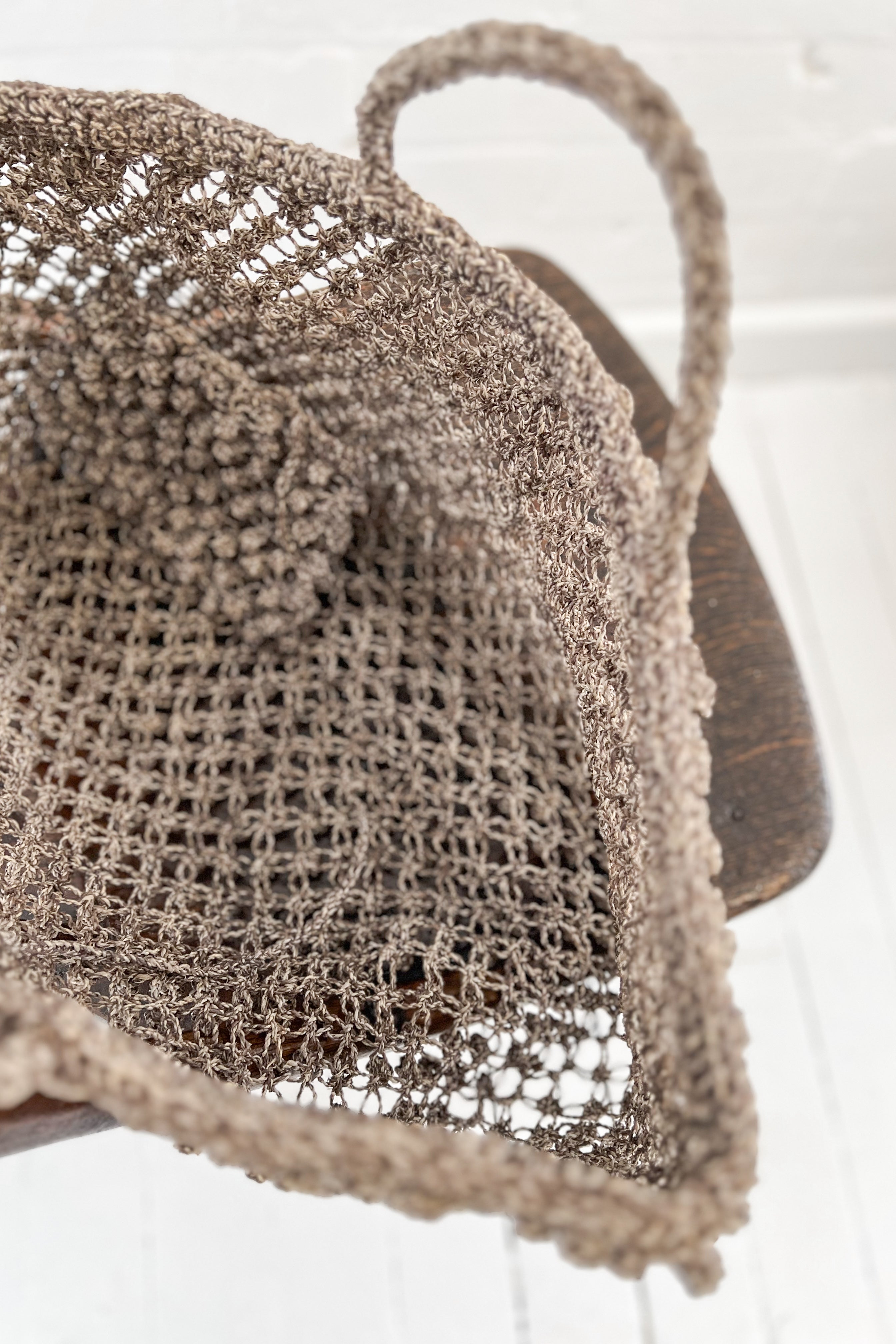 Sophie Digard | Knotted Raffia Tote Bag | Caramel