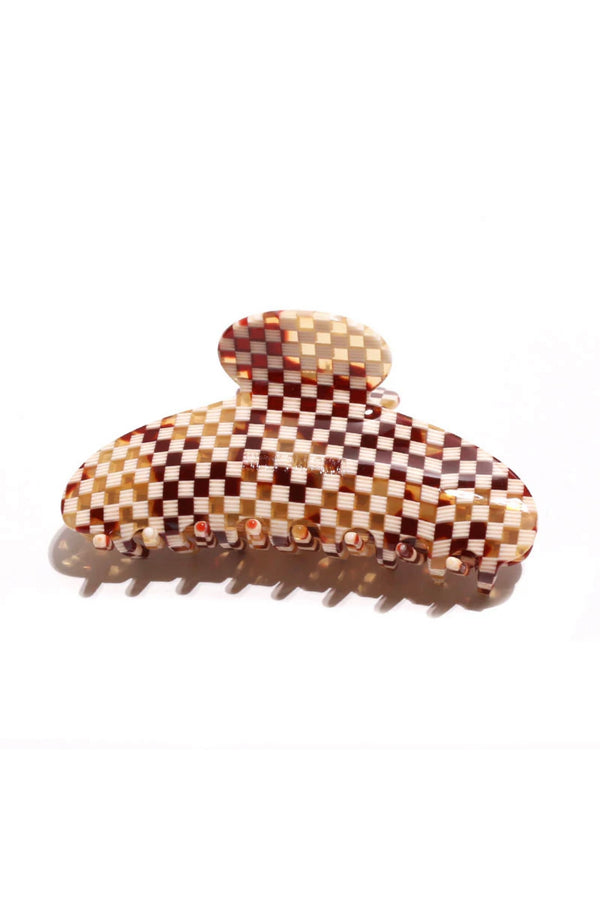 Kitty Paloma | Claw Clip | Gingerbread Checkers Grande