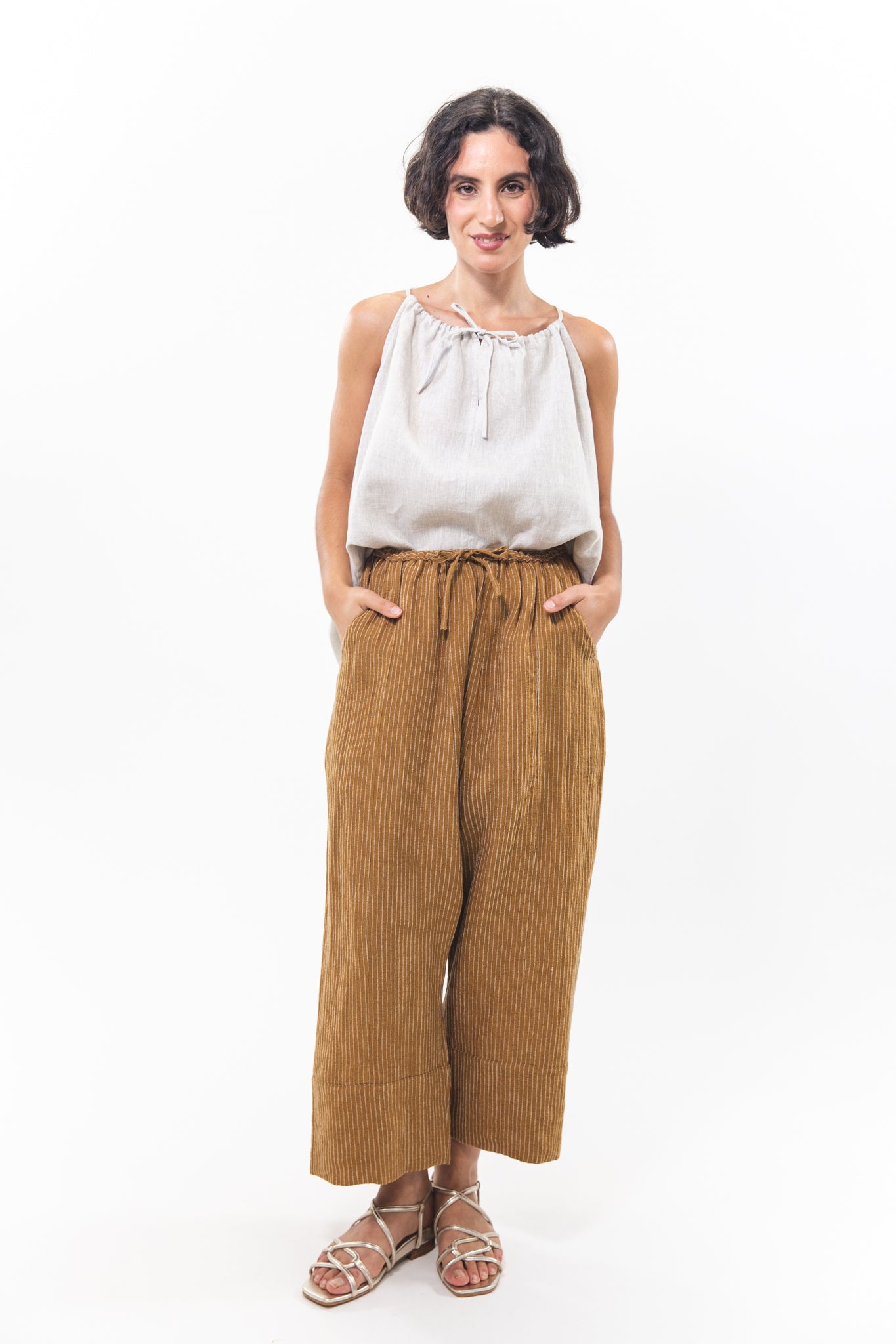 Ginza Pant | Ochre Stripe