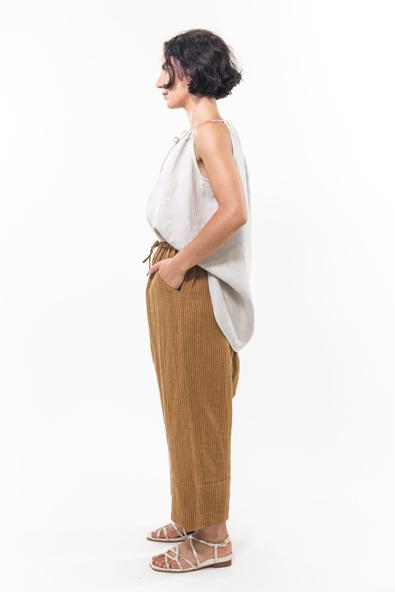 Ginza Pant | Ochre Stripe