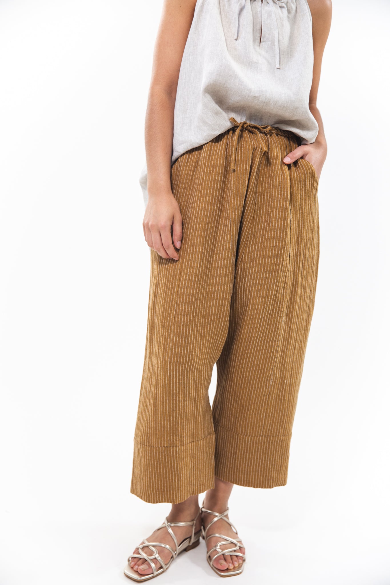 Ginza Pant | Ochre Stripe