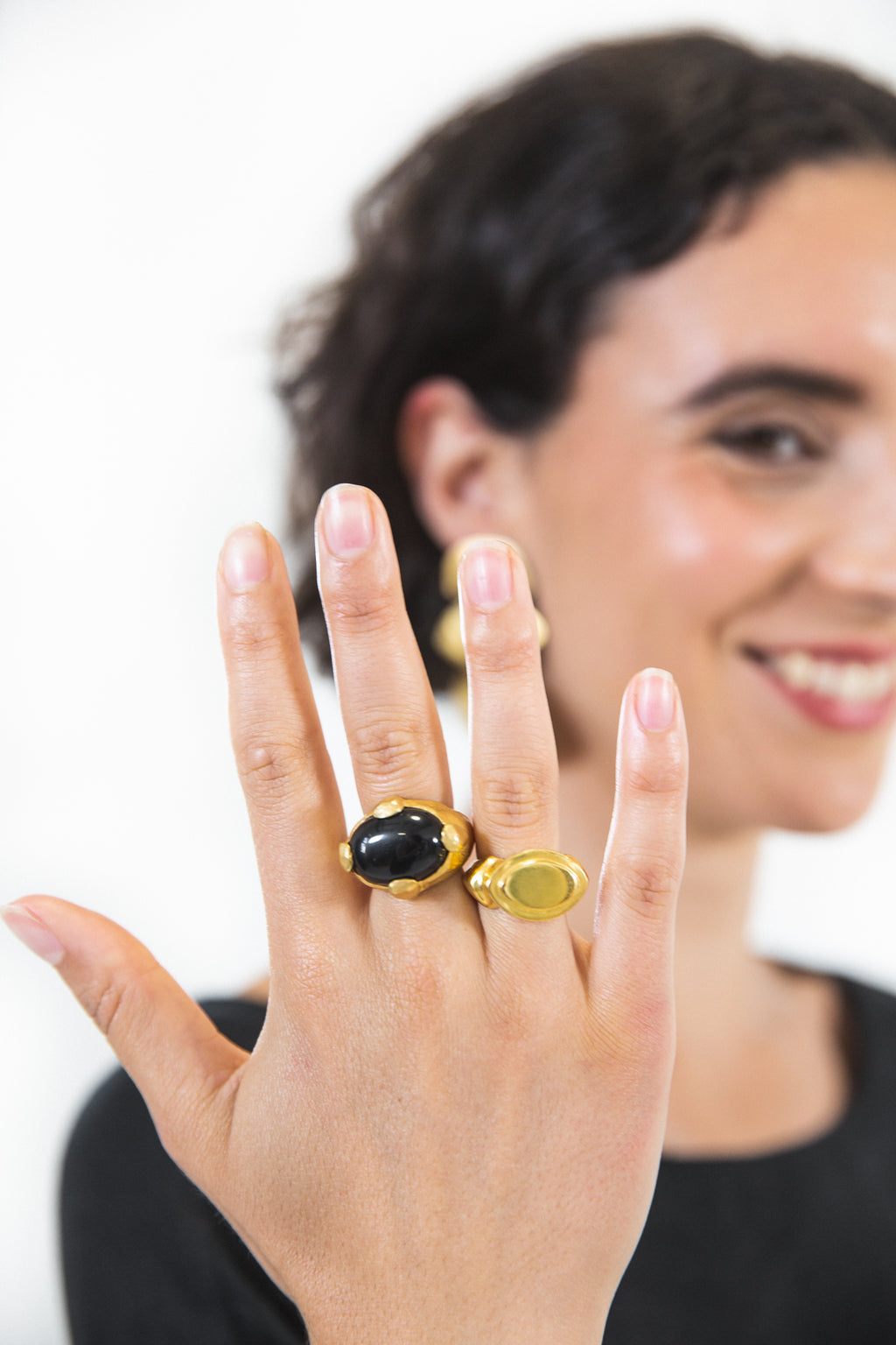 EWA Tribal | Onyx Ring | Gold