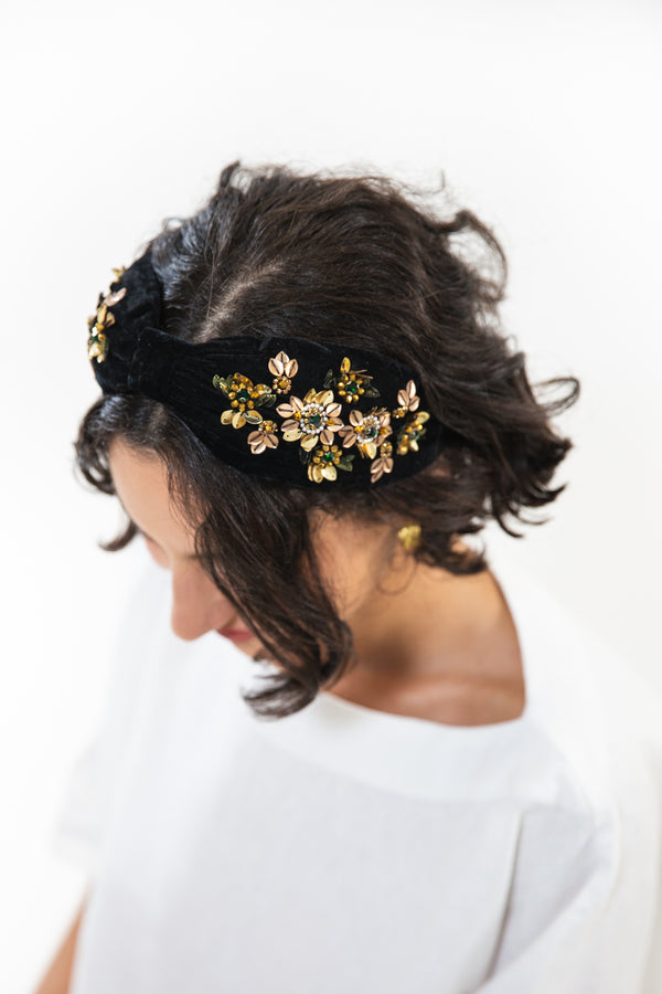 Hard Embroidered Headband | Harper