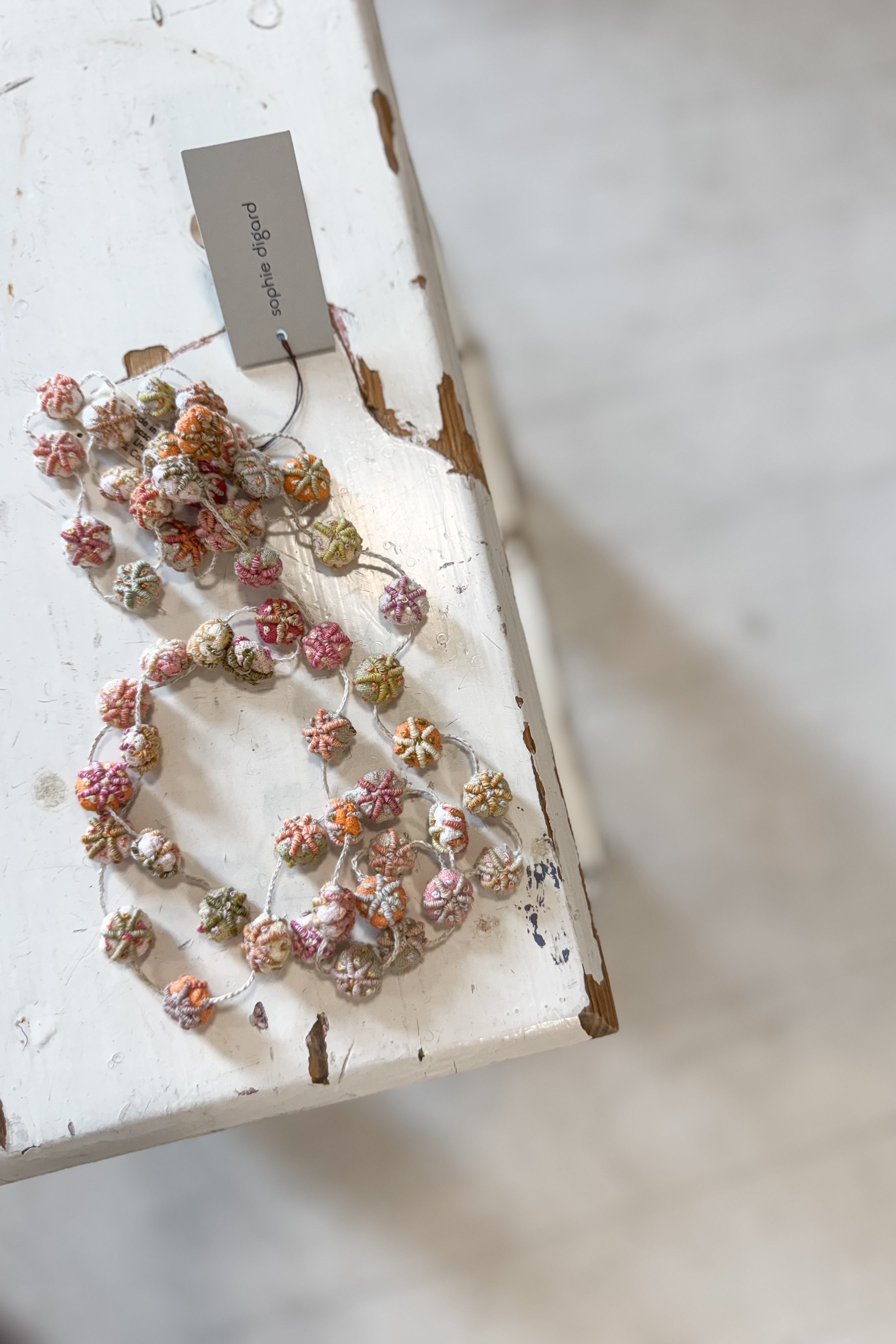 Sophie Digard | Delicate Linen Bauble Necklace | Polly