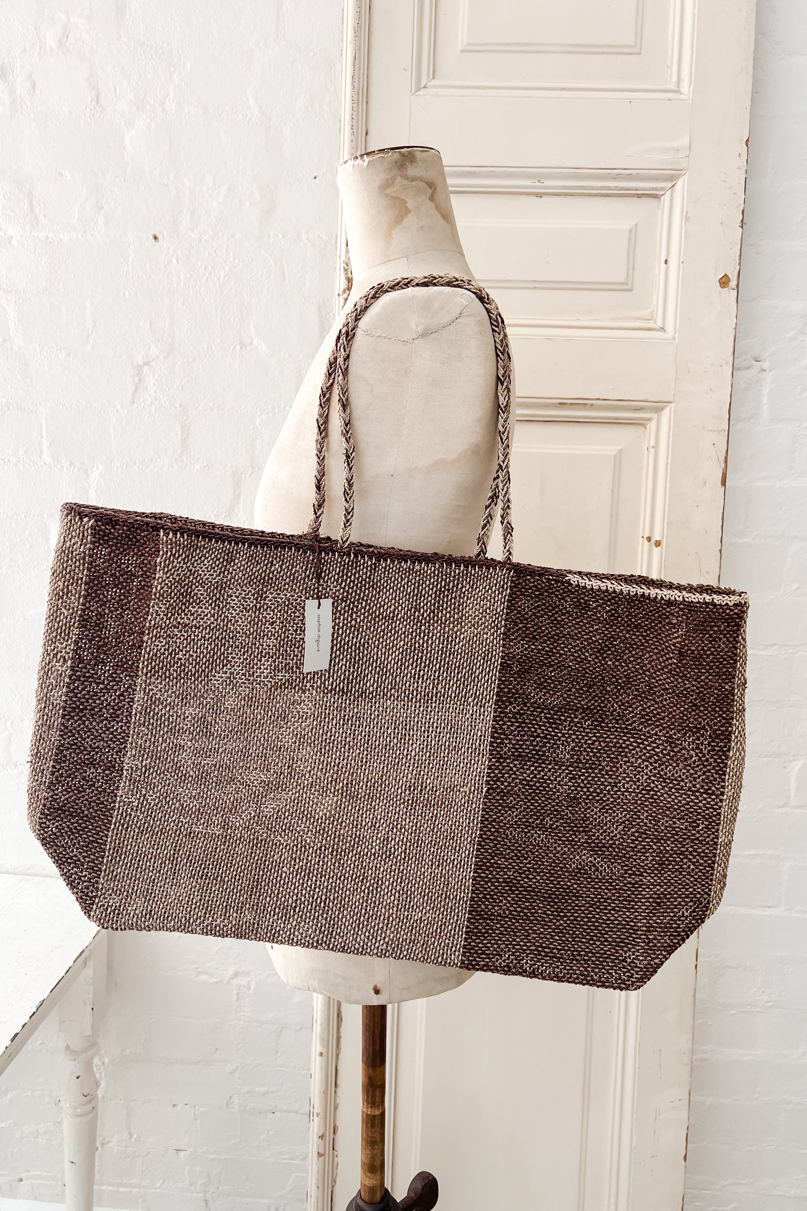 Sophie Digard | Raffia Tote Bag | Walnut