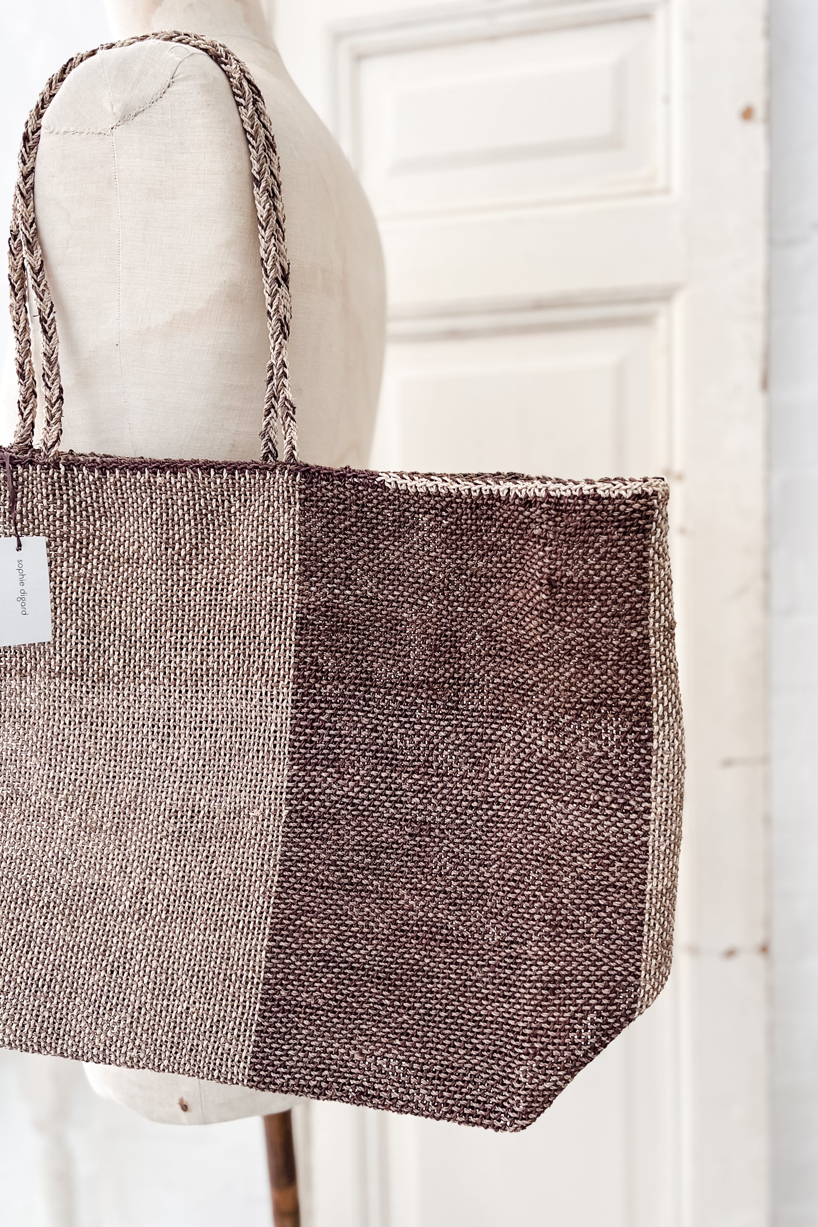 Sophie Digard | Raffia Tote Bag | Walnut