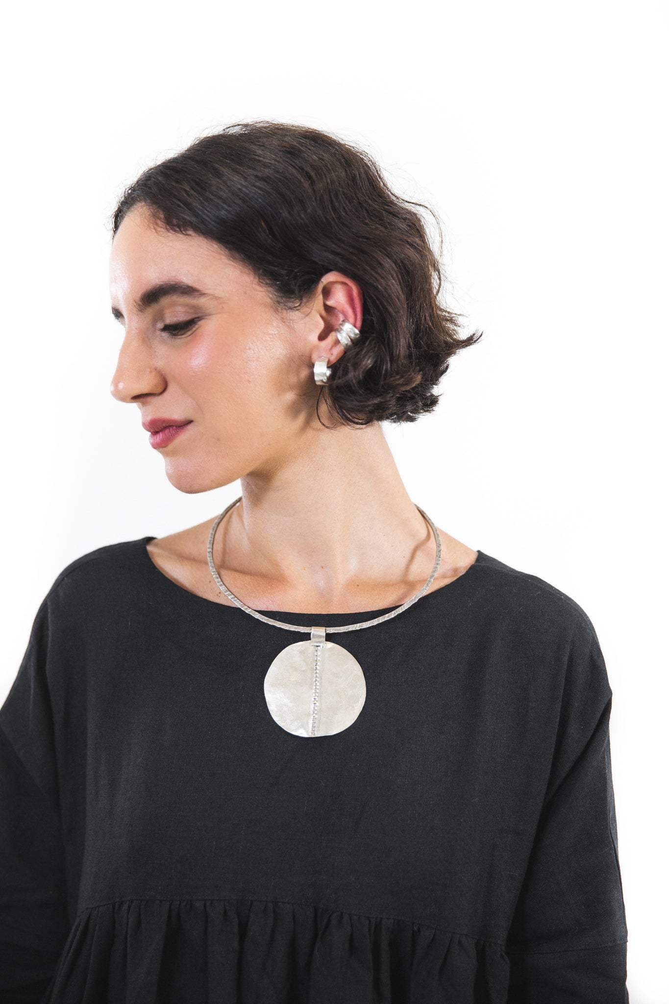 EWA Tribal | Ihu Pendant & Choker  | Silver