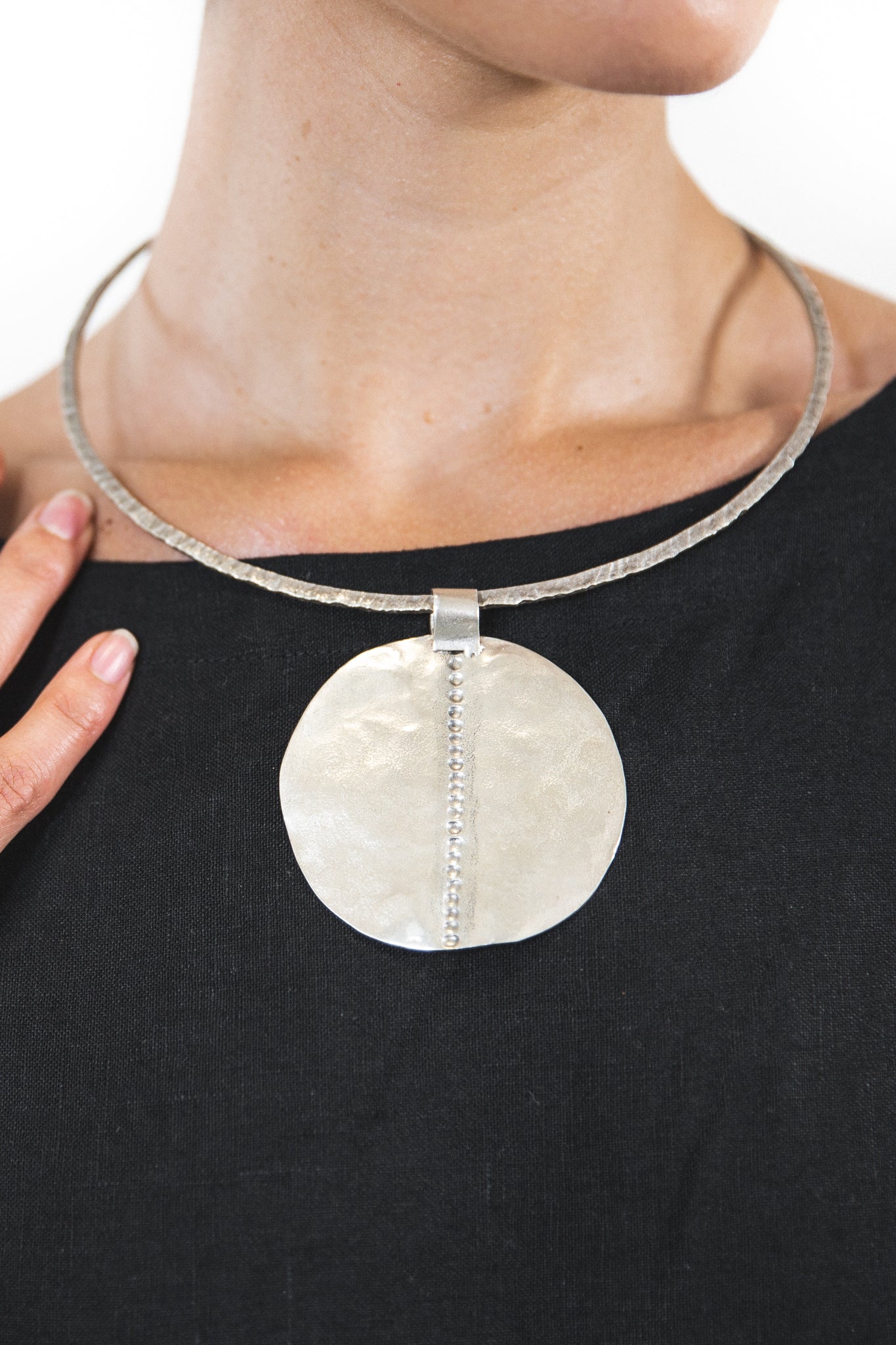 EWA Tribal | Ihu Pendant & Choker  | Silver