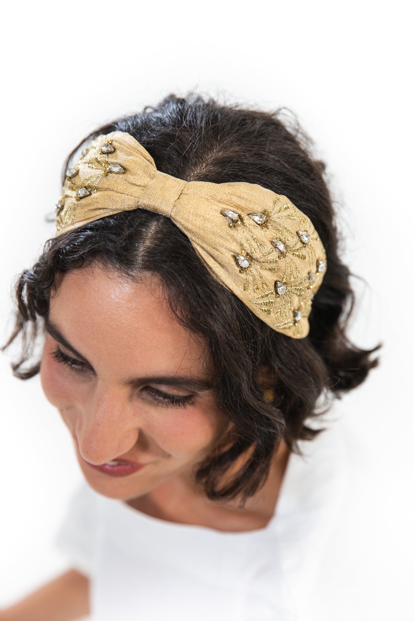 Hard Embroidered Headband | Louise