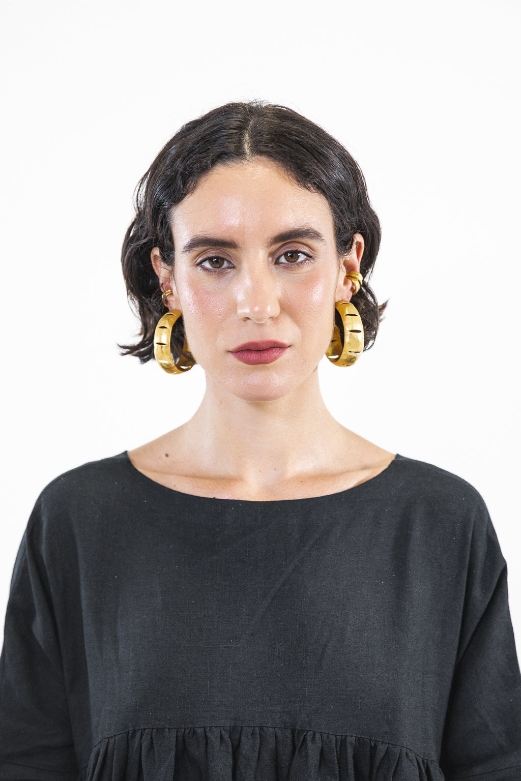 EWA Tribal | Lufa Hoop Earrings | Gold