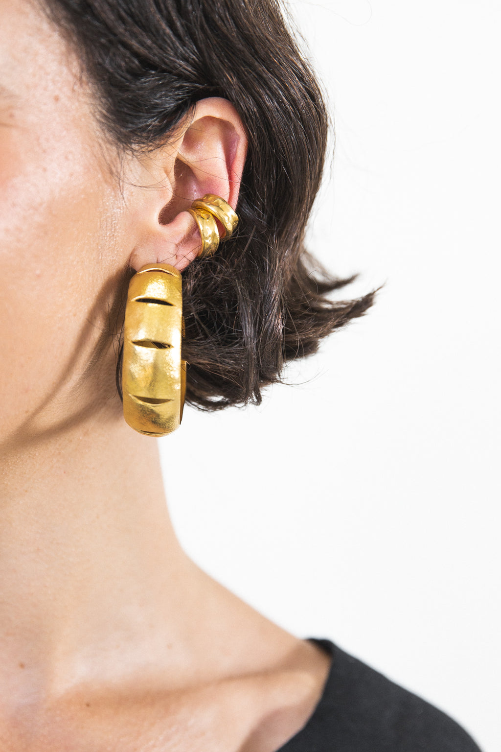 EWA Tribal | Lufa Hoop Earrings | Gold