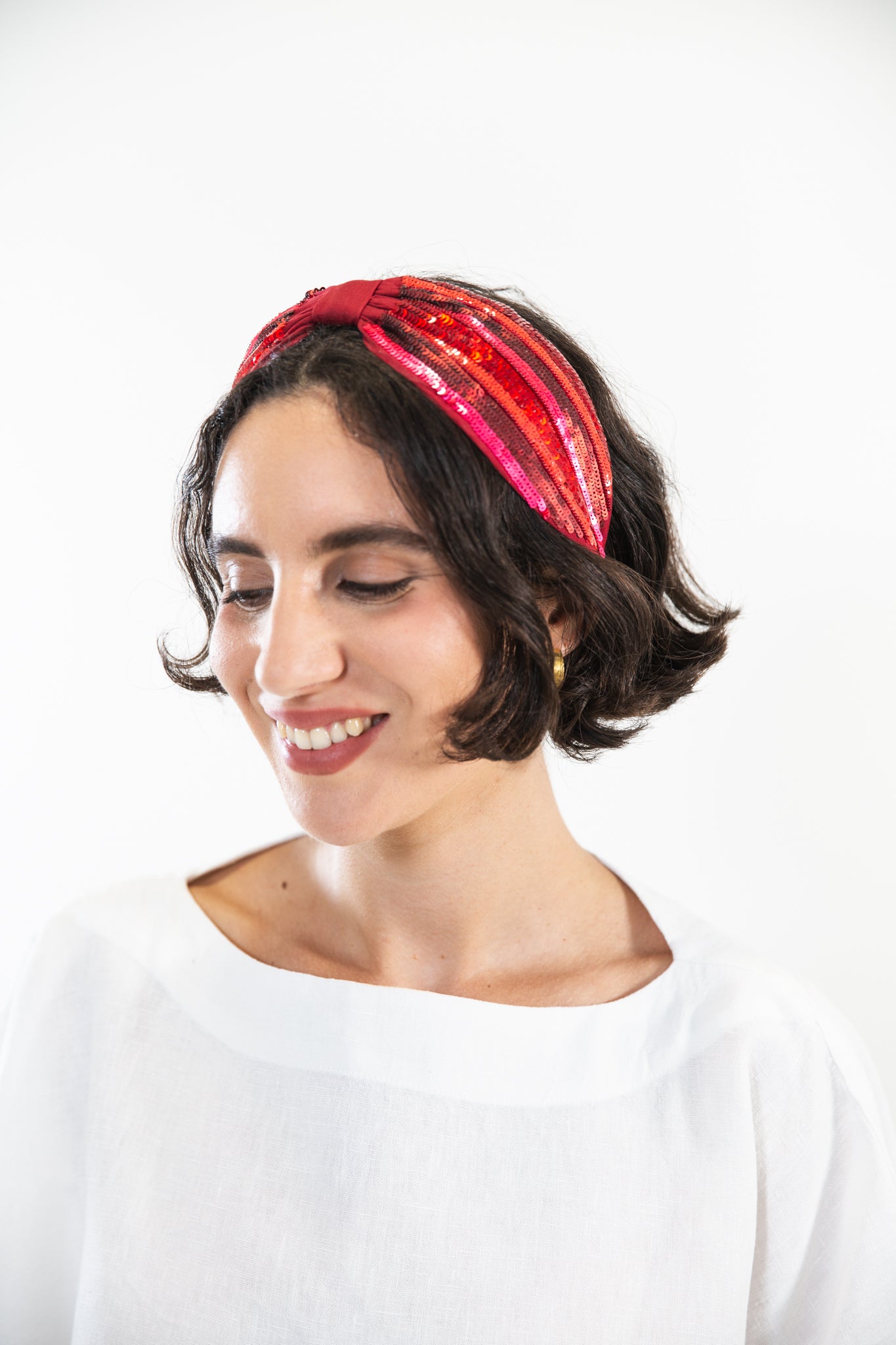 Hard Embroidered Headband | Madeline