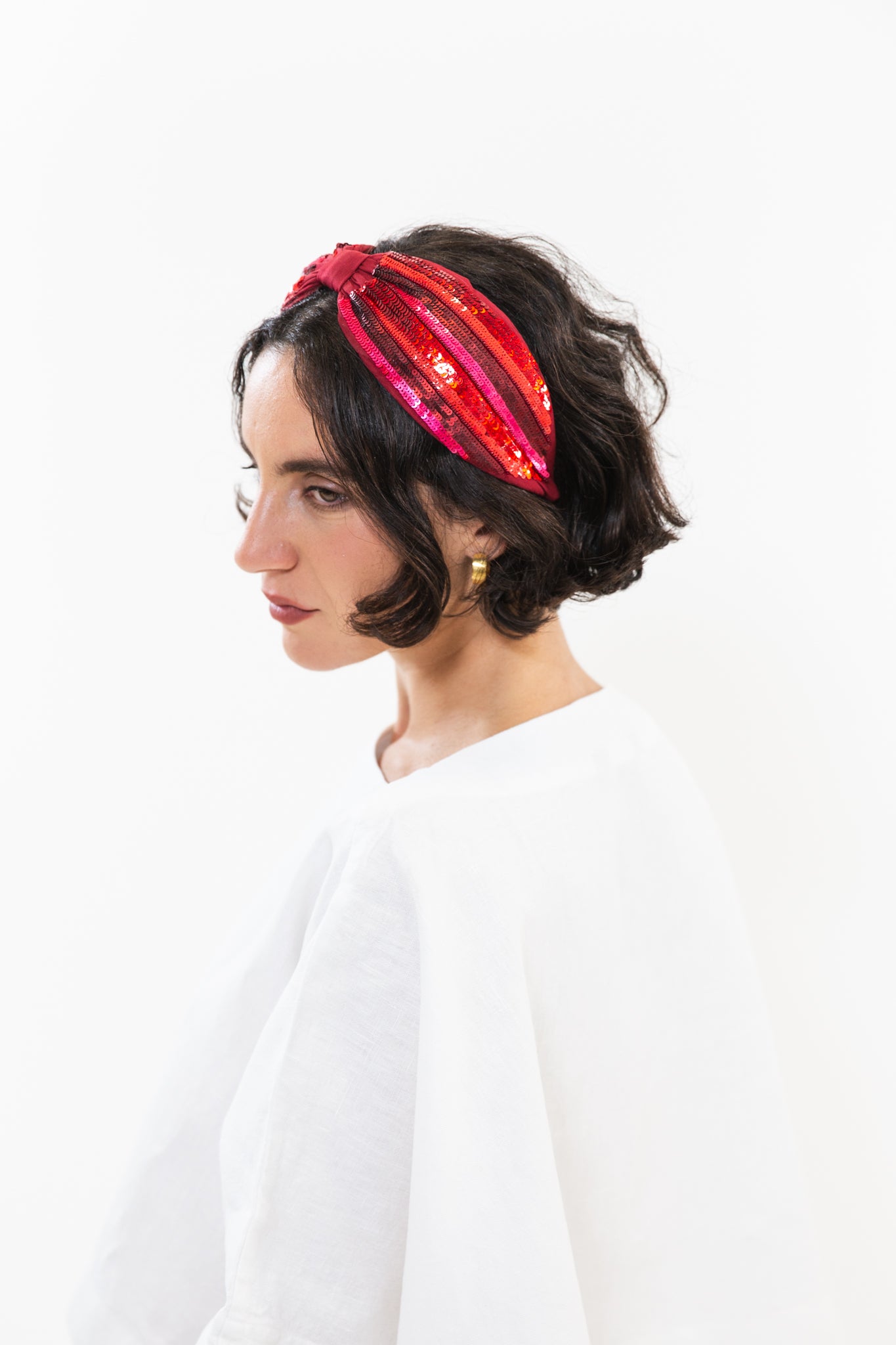 Hard Embroidered Headband | Madeline