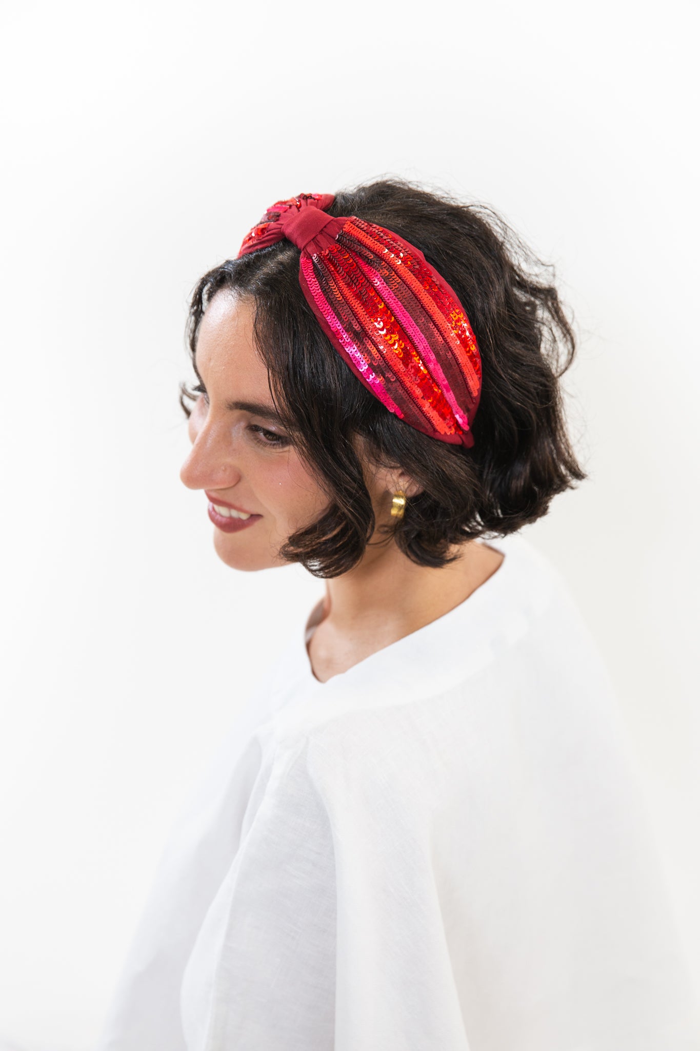 Hard Embroidered Headband | Madeline