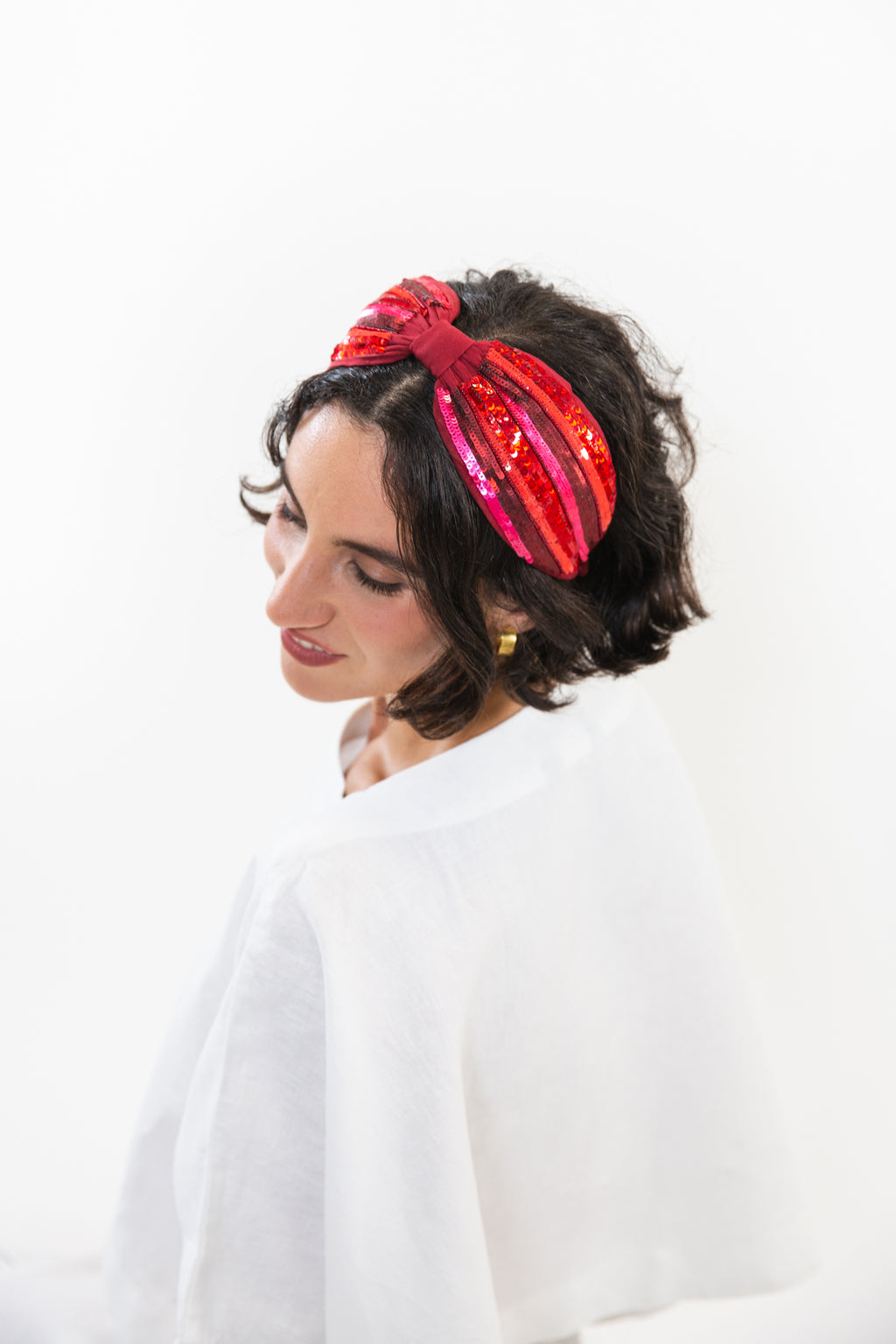 Hard Embroidered Headband | Madeline